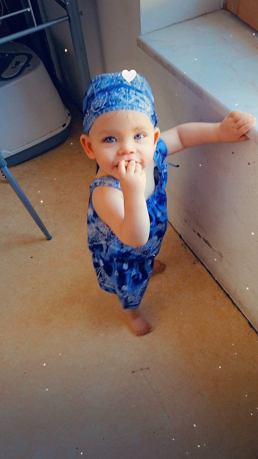 Lindsay participe au concours pour gagner de l'argent avec cette photo : baby, baby_toddler_clothing, cap, child, electric_blue, figurine, floor, flooring, foot, fun, headwear, human_leg, joint, leisure, person, plastic, sitting, sleeve, toddler, toy