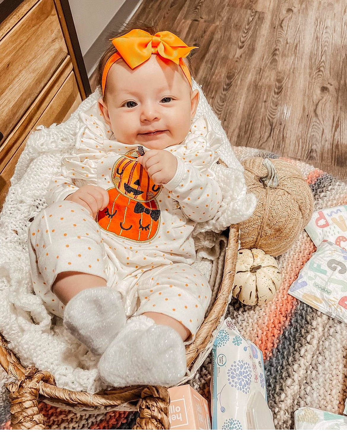 Alaia joined the competition — help win amazing prizes! baby, baby_products, baby_toddler_clothing, cheek, child, comfort, eye, face, fur, happy, headgear, headwear, linens, pattern, peach, person, sitting, sleeve, smile, toddler