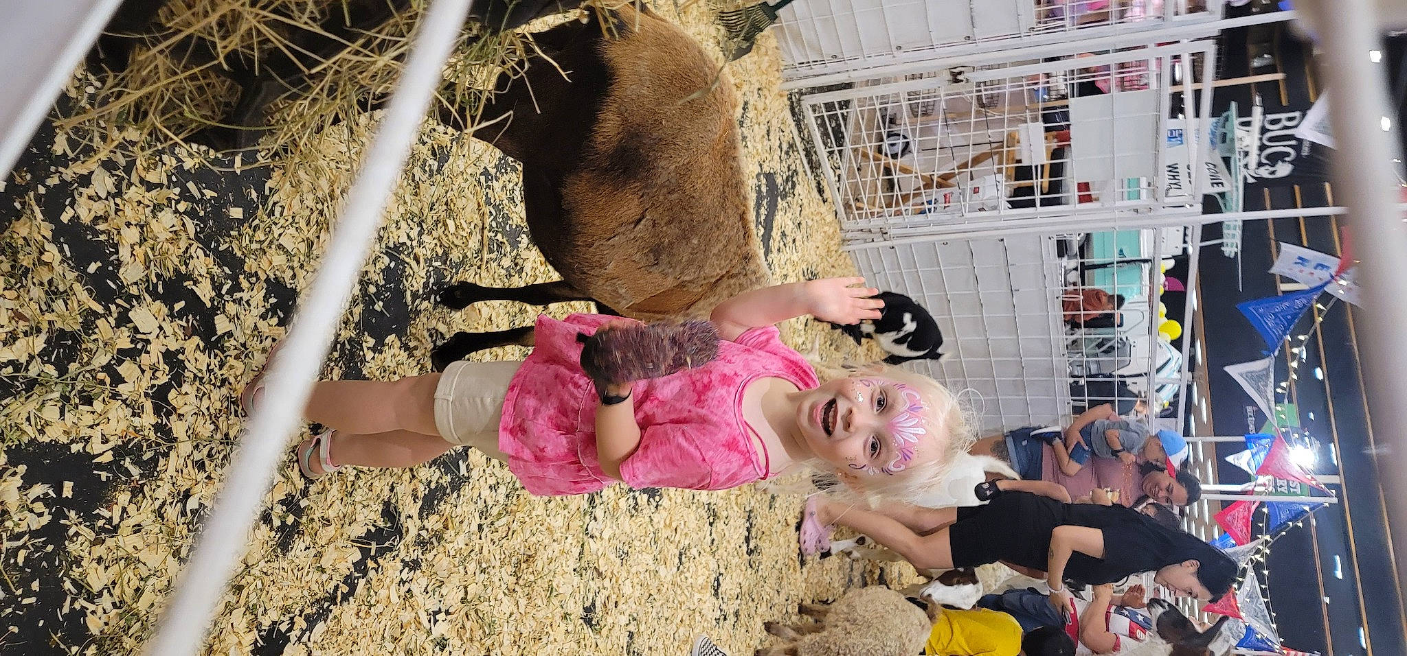 Korryn joined the competition — help win amazing prizes! baby, child, fun, grass, happy, joy, landscape, leisure, mammal, person, pink, public_space, recreation, smile, soil, toddler, tree