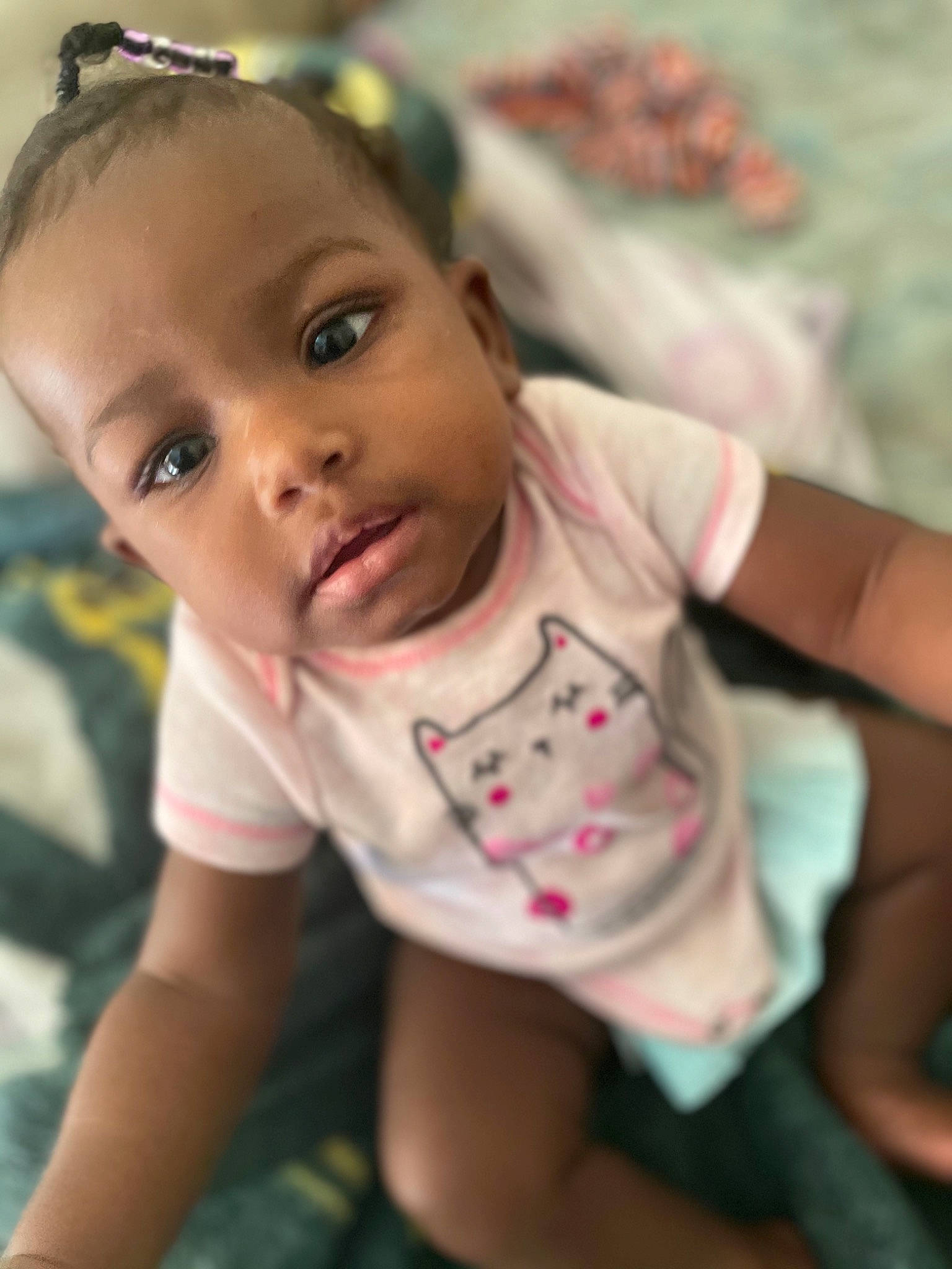 Fendi is registered to the contest to win money with this photo: baby, baby_toddler_clothing, cheek, chin, eye, eyebrow, eyelash, finger, fun, gesture, happy, iris, lip, mouth, nose, person, skin, sleeve, smile, thumb