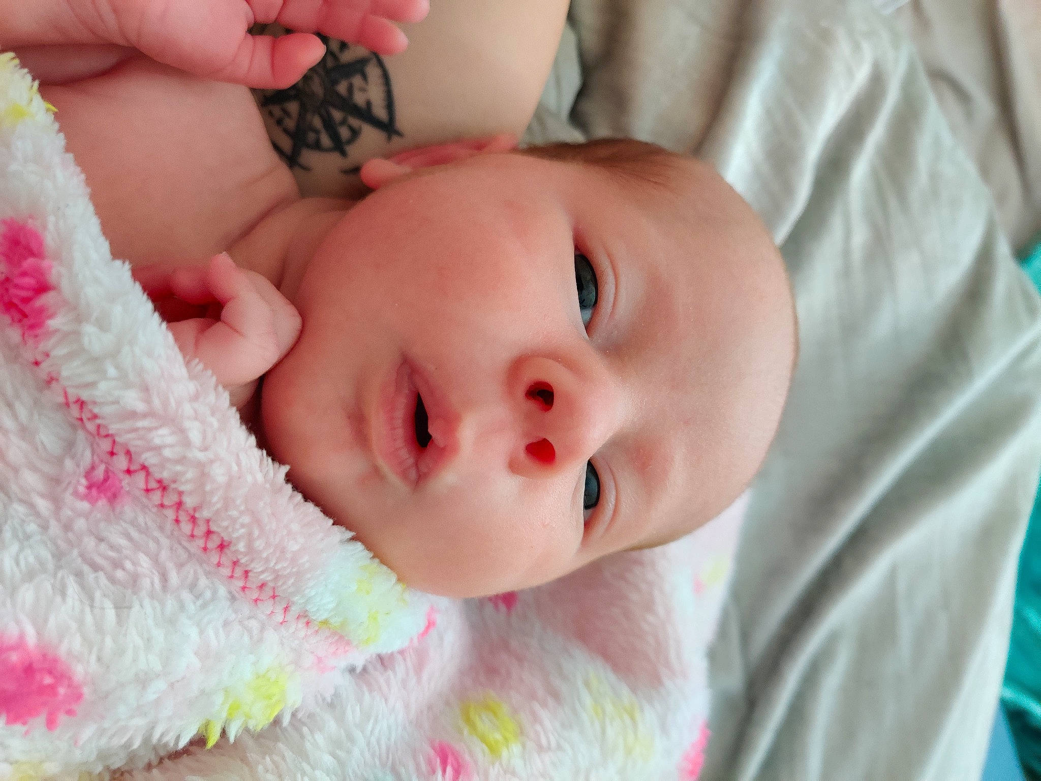 Astrid joined the competition — help win amazing prizes! baby, baby_products, baby_sleeping, baby_toddler_clothing, bedtime, cheek, child, comfort, eyebrow, eyelash, happy, iris, lip, mouth, nose, person, pink, portrait_photography, skin, textile