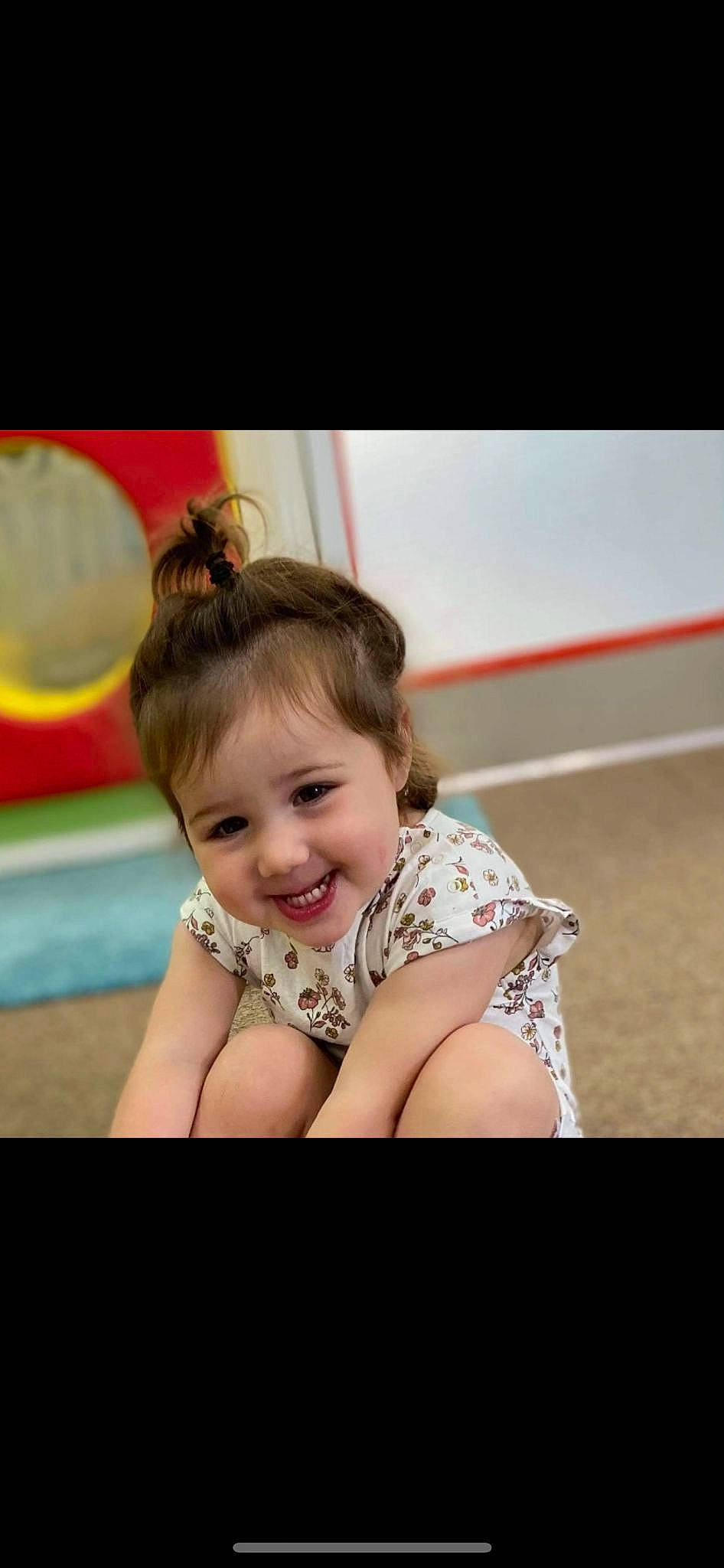 Erin is registered to the contest to win money with this photo: baby, baby_toddler_clothing, child, ear, elbow, flash_photography, fun, hair, happy, iris, joy, leisure, outdoor_play_equipment, pattern, person, playground, recreation, sitting, skin, smile