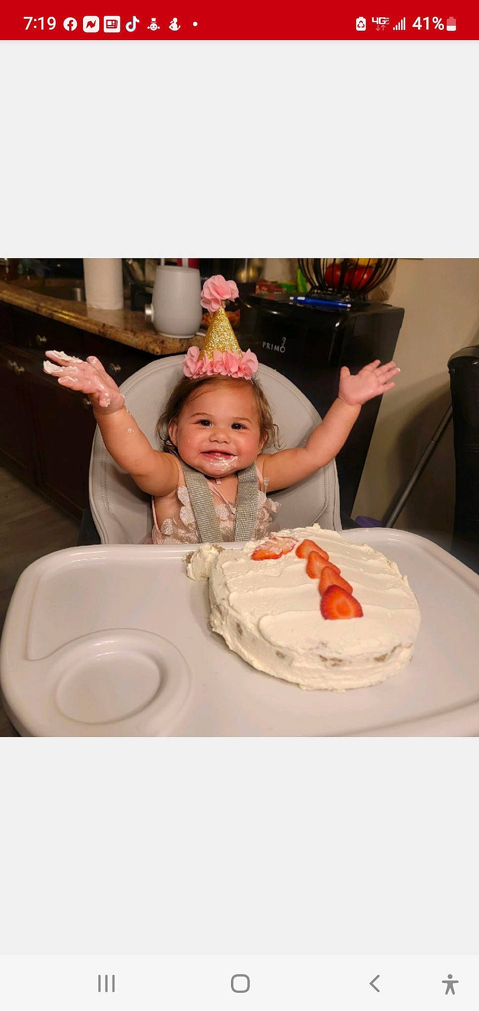 Eviana is registered to the contest to win money with this photo: baby, baked_goods, birthday_cake, buttercream, cake, cake_decorating, chair, child, cooking, dessert, event, food, happy, joy, person, plate, smile, sugar_cake, sweetness, table
