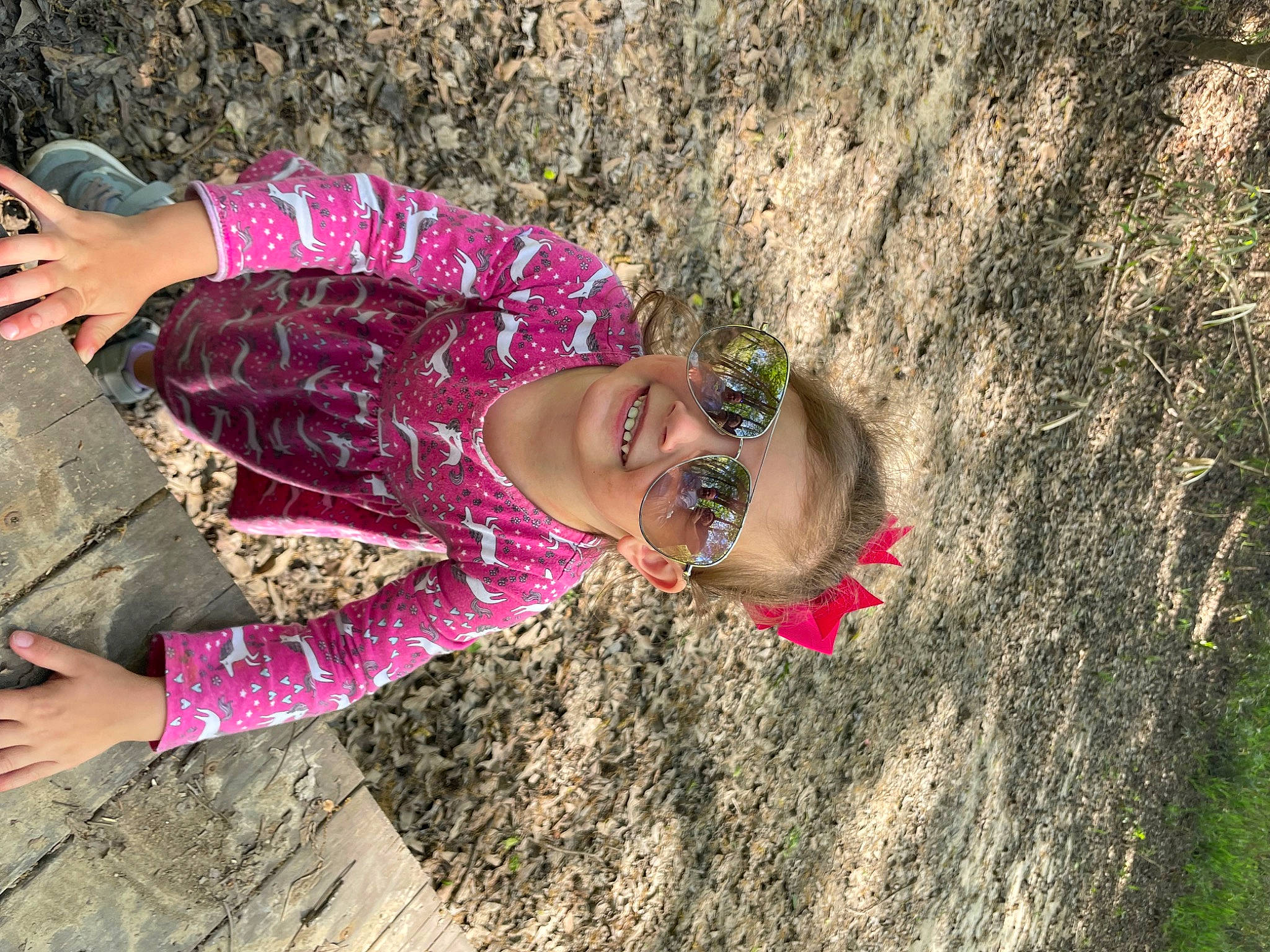 Lilyanne joined the competition — help win amazing prizes! adaptation, eyewear, fun, glasses, grass, grass_family, happy, joy, landscape, leisure, magenta, nature, organism, people_in_nature, person, pink, plant, smile, sunglasses, trunk