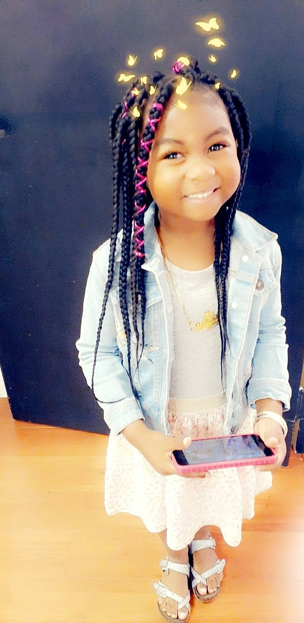 Londynn joined the competition — help win amazing prizes! black_hair, child, child_model, cornrows, forehead, hair, hairstyle, joy, long_hair, person, skin, smile