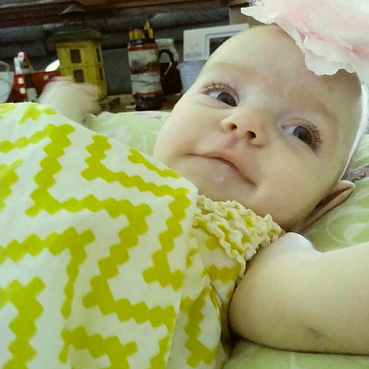 Kyleigh joined the competition — help win amazing prizes! cheek, child, day, eye, girl, hair, happiness, head, human_hair_color, infant, nose, product, skin, smile, textile, toddler, yellow