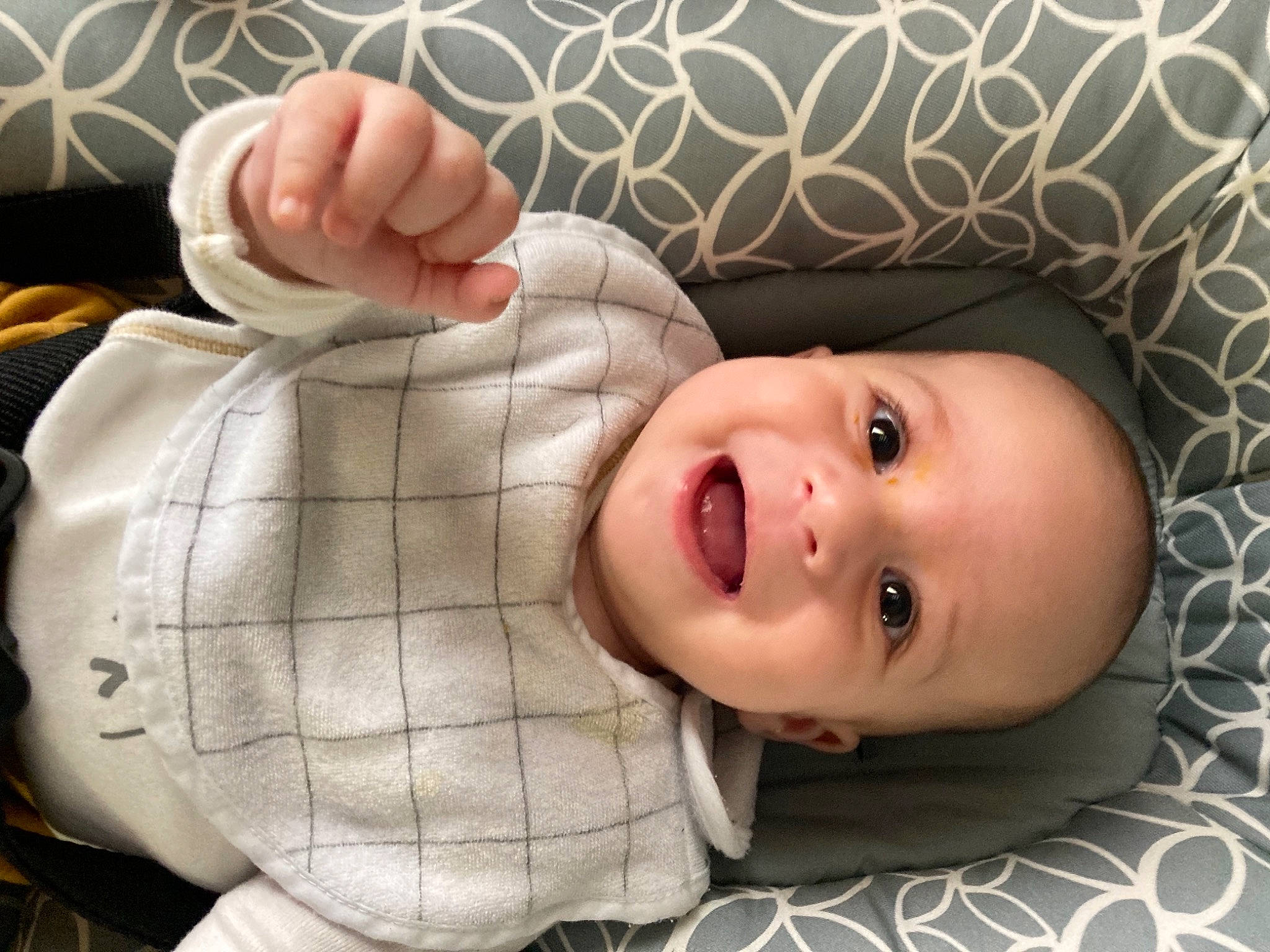 Isayah participe au concours pour gagner de l'argent avec cette photo : arm, baby, baby_toddler_clothing, cheek, chin, comfort, eye, eyebrow, face, facial_expression, gesture, head, human_body, iris, lip, nose, person, skin, sleeve, smile