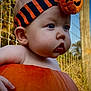 accessories, baby, bodypart, clothing, costume, face, finger, food, hand, head, person, photography, plant, portrait, pottedplant, produce, pumpkin, squash, sunglasses, vegetable