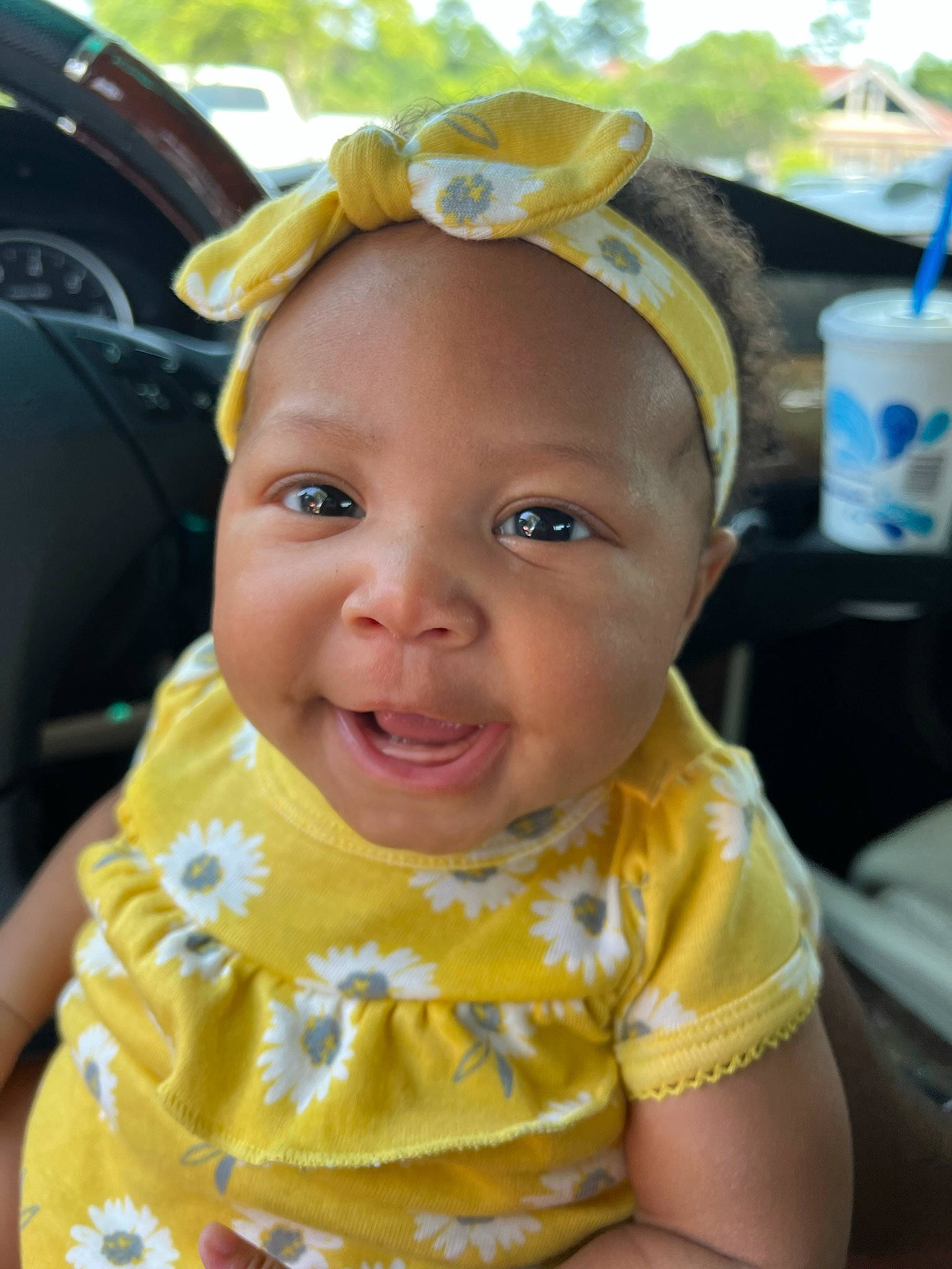 Kali joined the competition — help win amazing prizes! baby, baby_toddler_clothing, cheek, child, chin, cool, eye, eyebrow, fashion_accessory, fun, happy, head, iris, mouth, nose, person, skin, smile, toddler, vehicle_door
