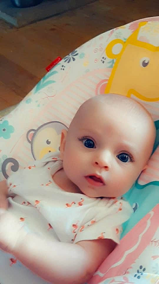 Hermione is registered to the contest to win money with this photo: baby, cheek, child, head, iris, person, skin, toddler, toy