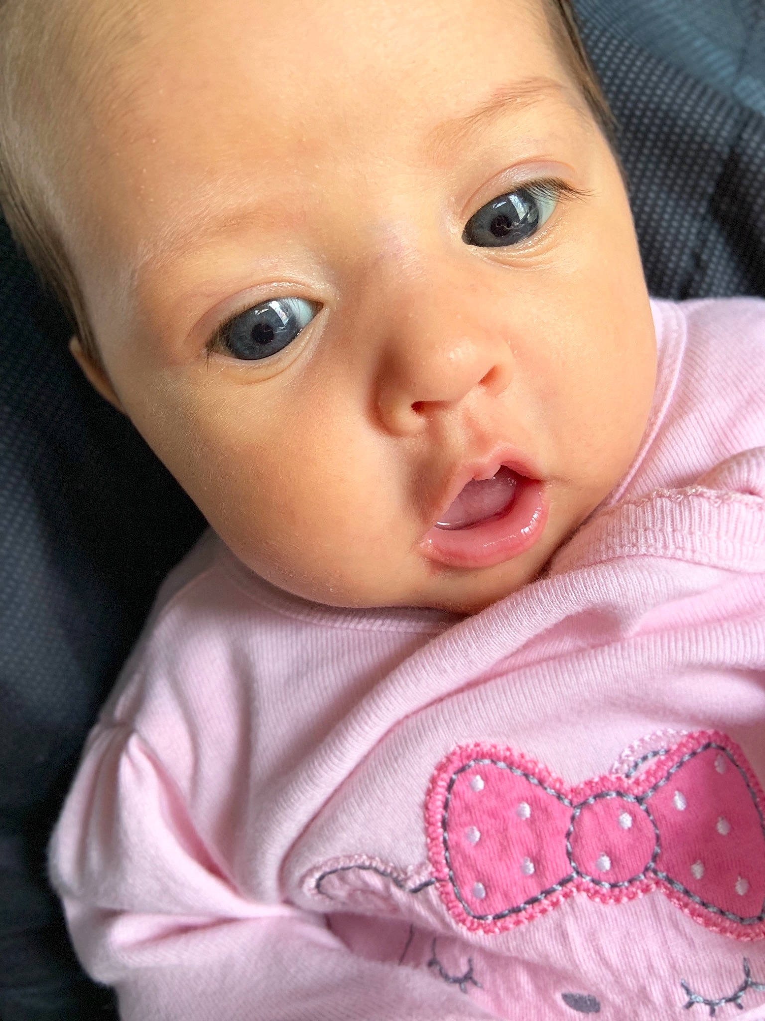 Daleyza is registered to the contest to win money with this photo: baby, beauty, cheek, child, chin, close_up, eye, eyebrow, eyelash, face, forehead, head, iris, lip, mouth, nose, person, pink, skin, toddler