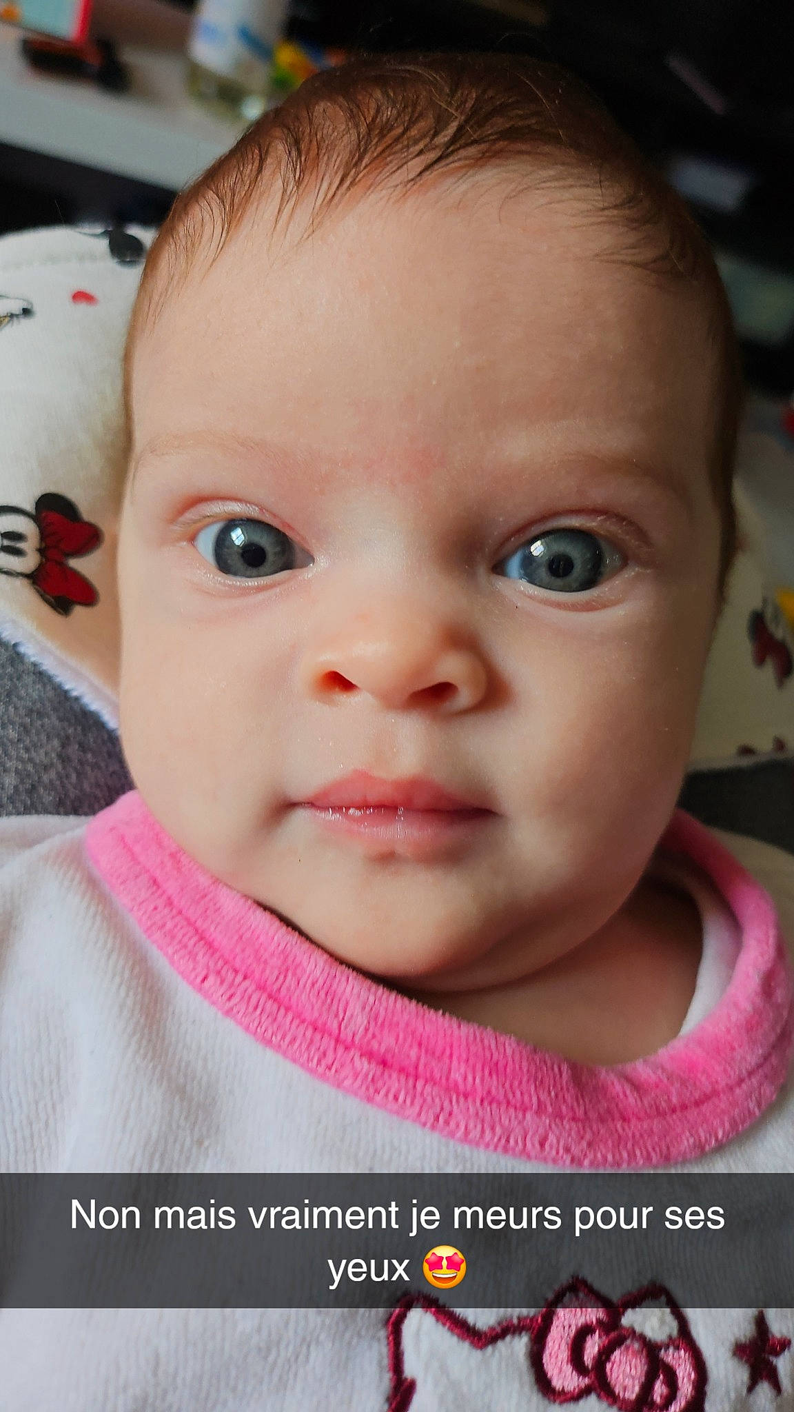 Talya a rejoint le concours — aidez-le/la à gagner de superbes lots ! baby, baby_toddler_clothing, beauty, cheek, child, chin, close_up, ear, eyebrow, eyelash, forehead, happy, iris, lip, magenta, mouth, nose, person, pink, skin