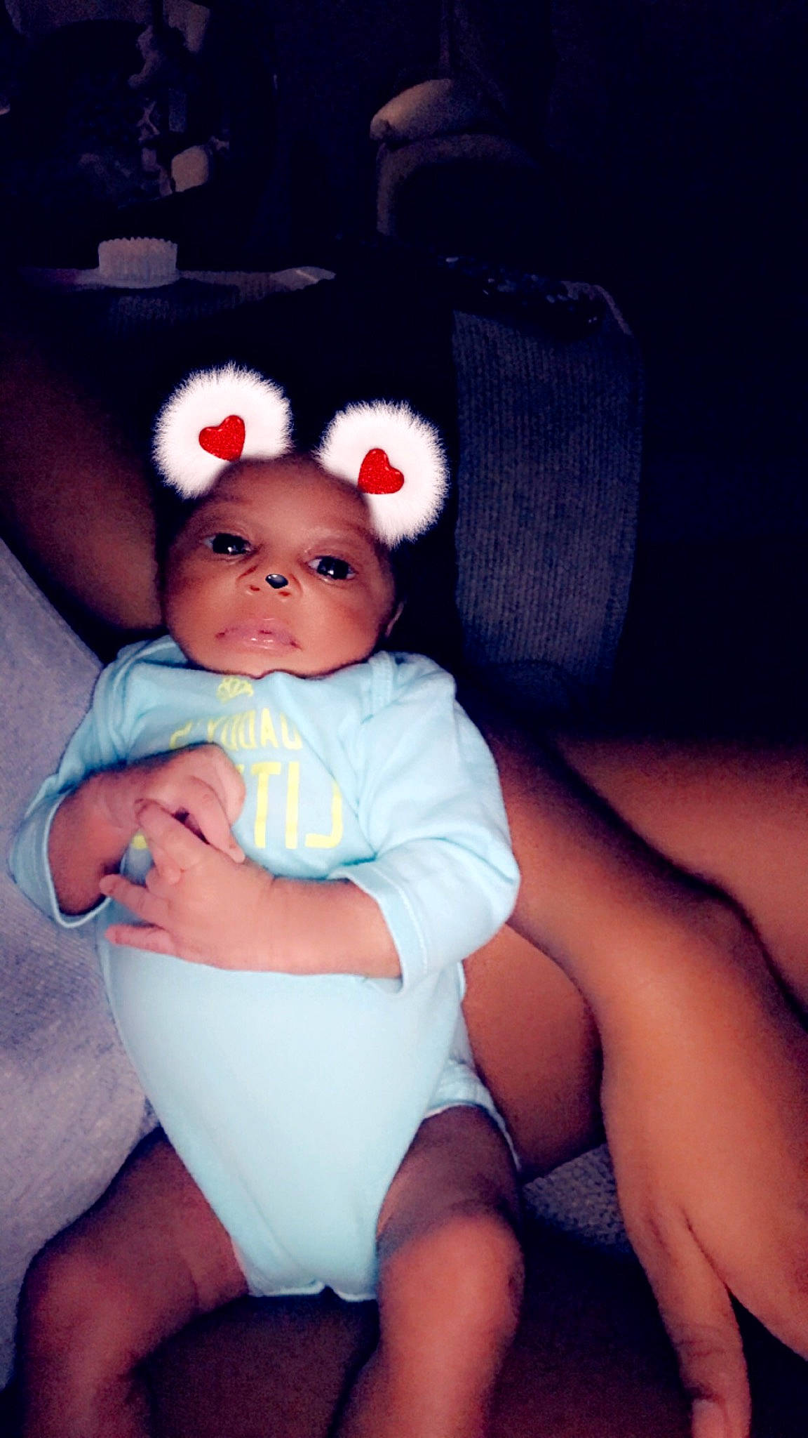 Cambria joined the competition — help win amazing prizes! arm, baby, cheek, child, ear, finger, fun, hand, headwear, leg, person, sitting, skin, thigh, toddler