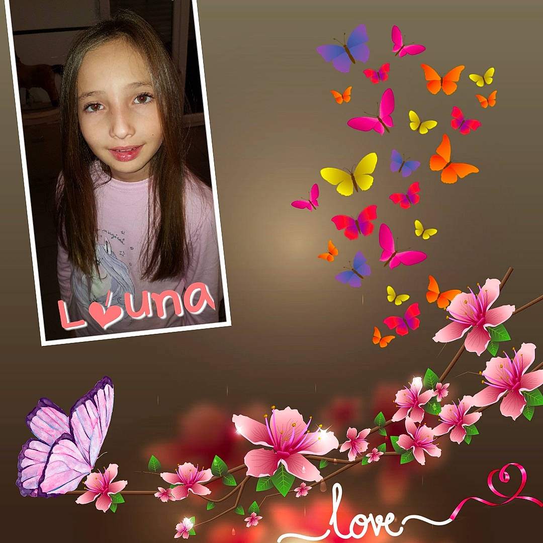 Louna a rejoint le concours — aidez-le/la à gagner de superbes lots ! art, flower, happy, illustration, person, petal, pink, plant, room, smile, spring, text, wildflower