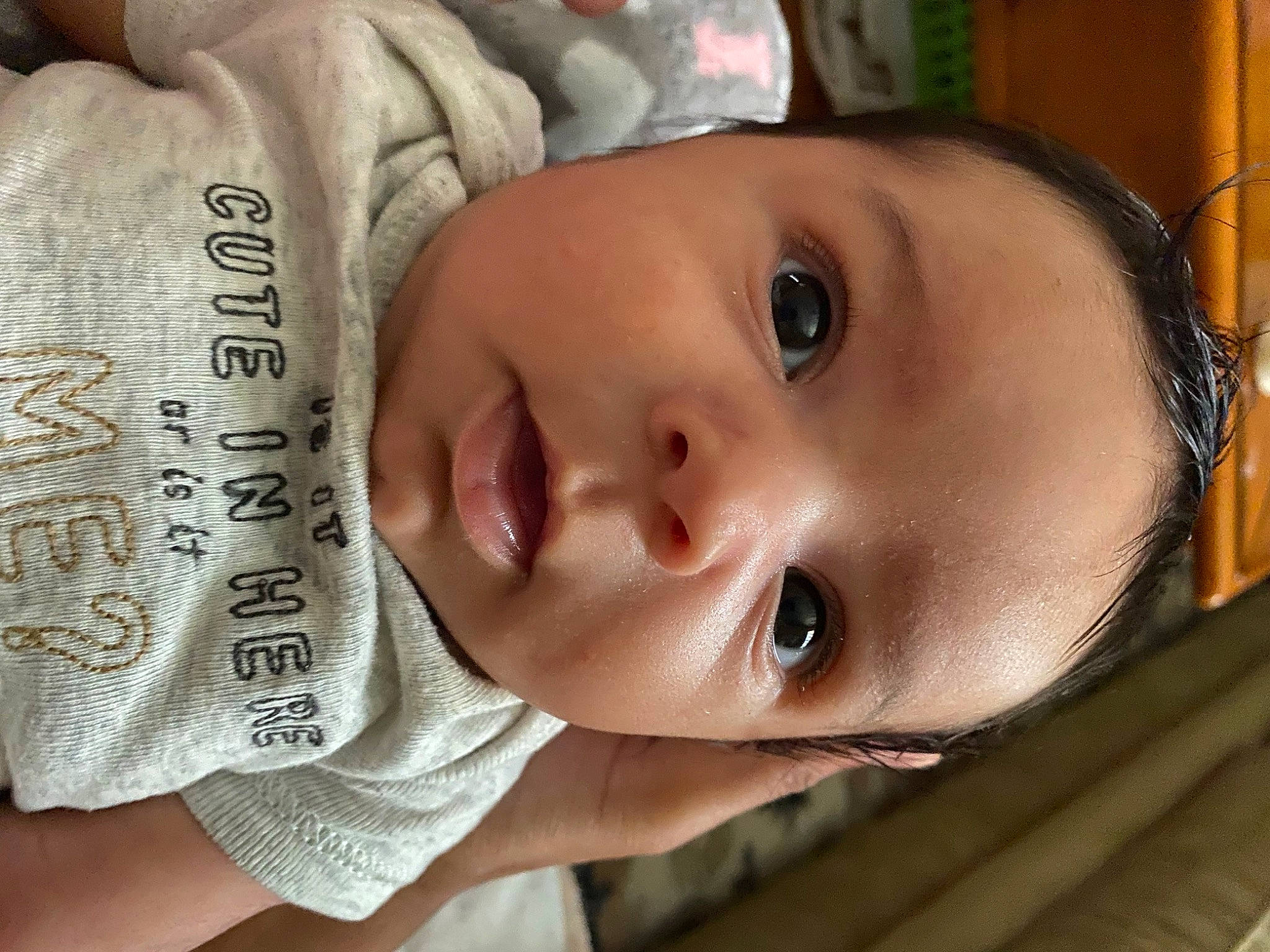 Kmora joined the competition — help win amazing prizes! baby, baby_toddler_clothing, cheek, child, chin, eye, eyebrow, eyelash, face, facial_expression, forehead, happy, head, iris, lip, mouth, nose, person, skin, sleeve