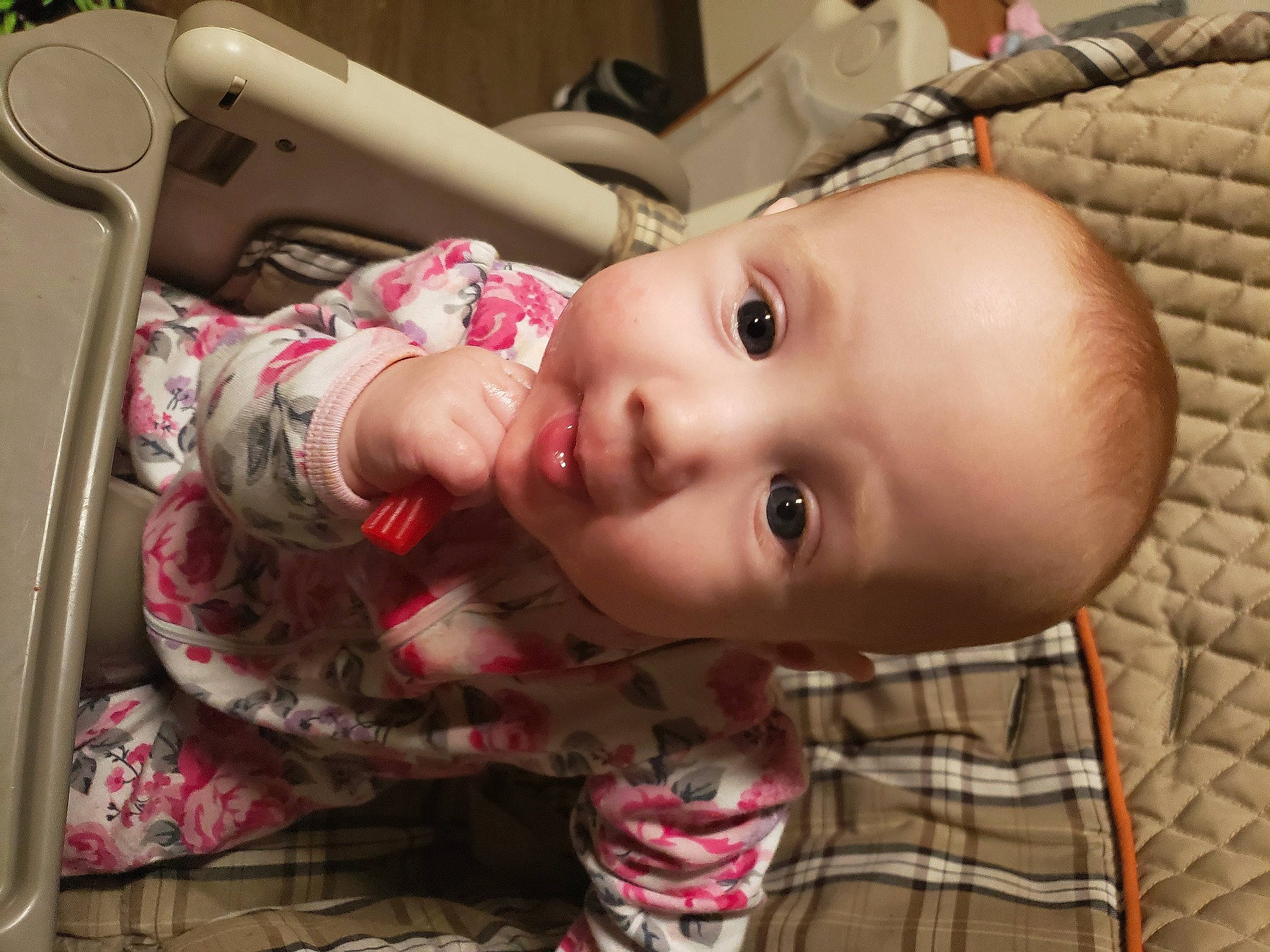 Haley is registered to the contest to win money with this photo: baby, baby_products, baby_toddler_clothing, cheek, child, clothing, comfort, design, eye, eyelash, face, flooring, iris, lip, mouth, nose, person, skin, smile, toddler