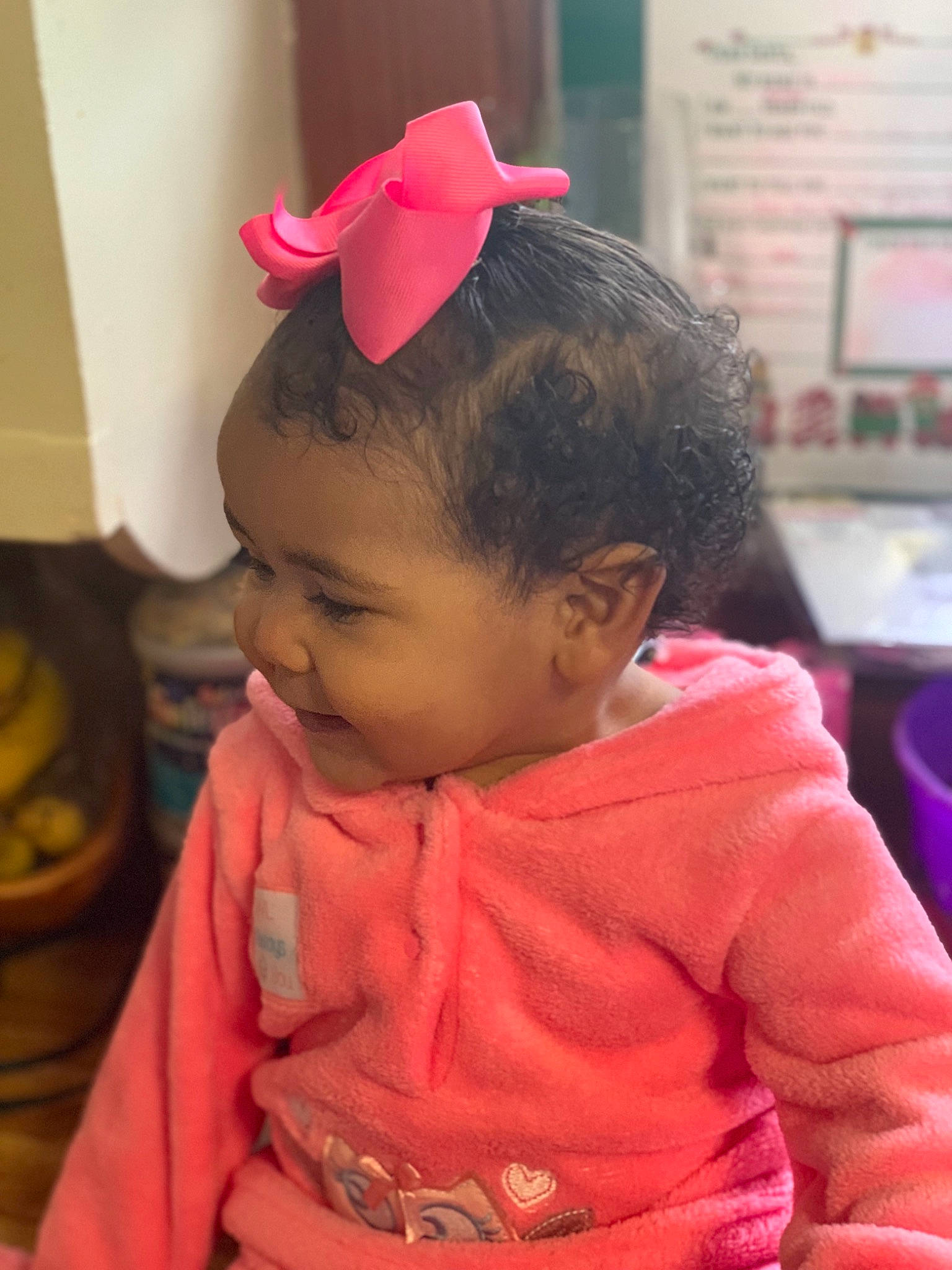 Annsley is registered to the contest to win money with this photo: baby, cheek, child, ear, forehead, hair, hair_accessory, head, headband, lip, person, pink, skin, toddler