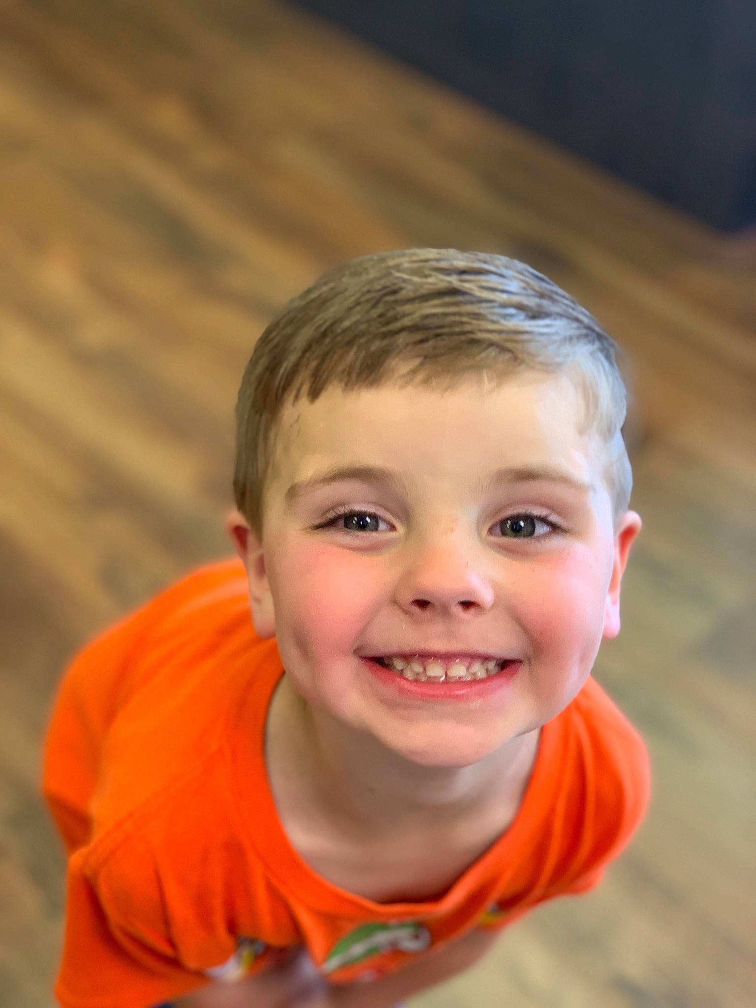 Declan is registered to the contest to win money with this photo: cheek, child, child_model, chin, close_up, eye, face, facial_expression, forehead, fun, happy, head, joy, lip, nose, orange, organ, person, photography, portrait_photography