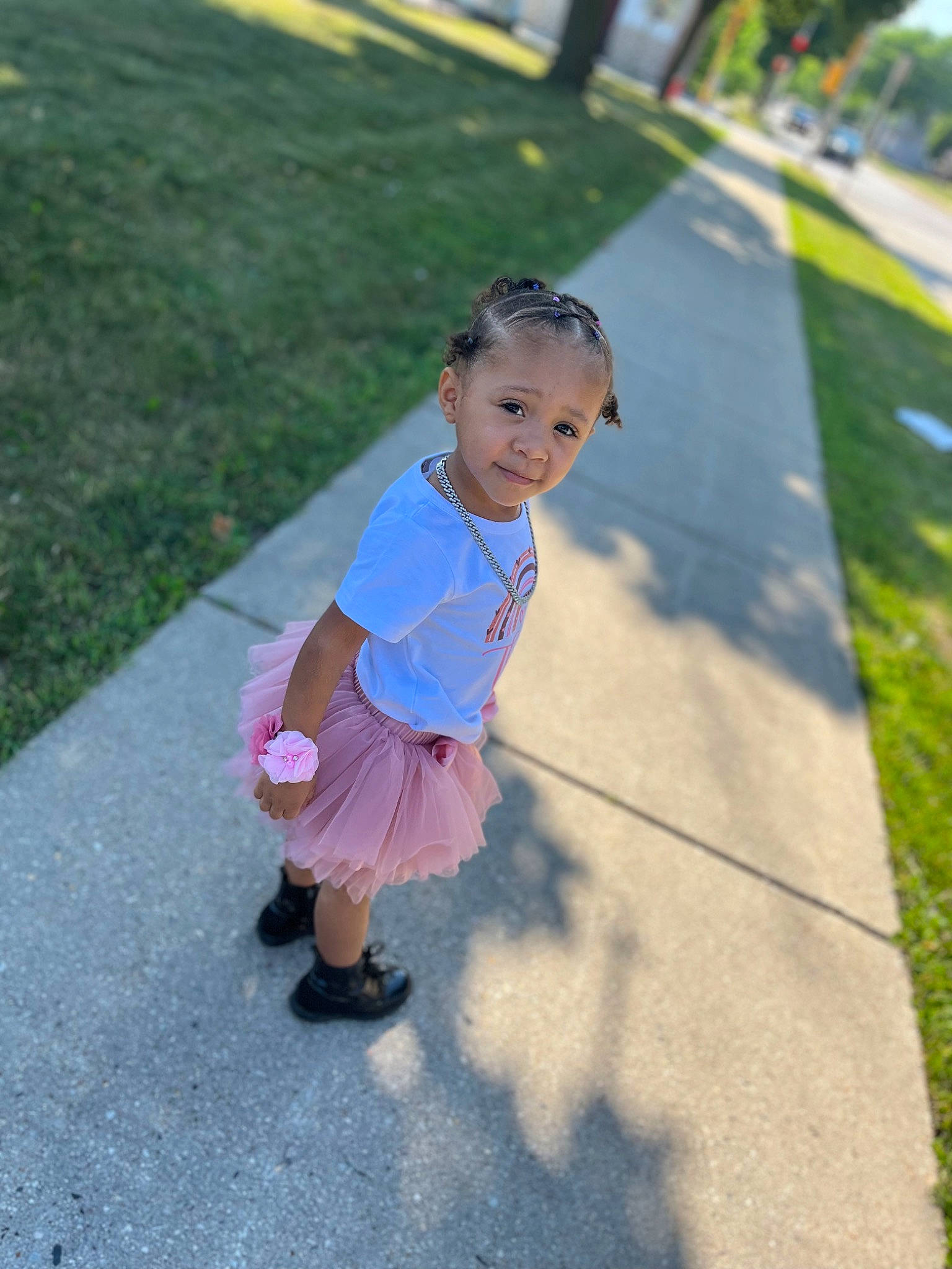 Lilionnie joined the competition — help win amazing prizes! asphalt, baby, child, dress, eye, footwear, fun, grass, happy, leisure, people_in_nature, person, plant, public_space, recreation, road, road_surface, sidewalk, smile, toddler