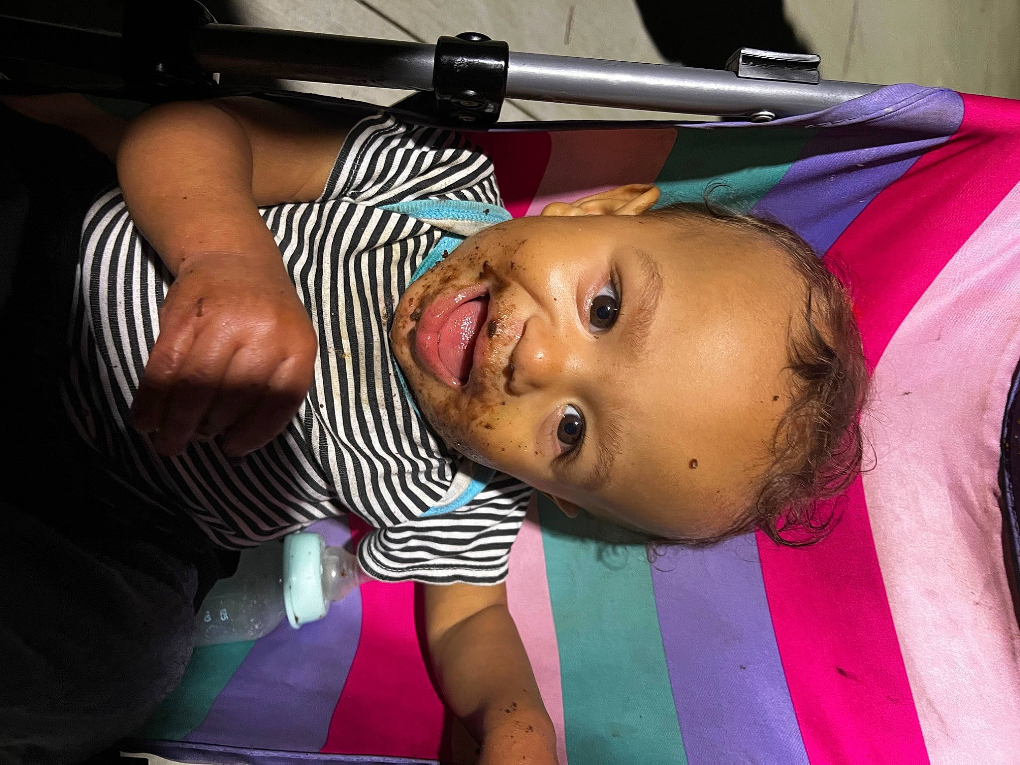 Keith is registered to the contest to win money with this photo: baby, black_hair, cheek, cool, eye, eyebrow, eyelash, facial_expression, fun, hairstyle, happy, human_body, joint, lip, mouth, nose, person, pink, skin, smile