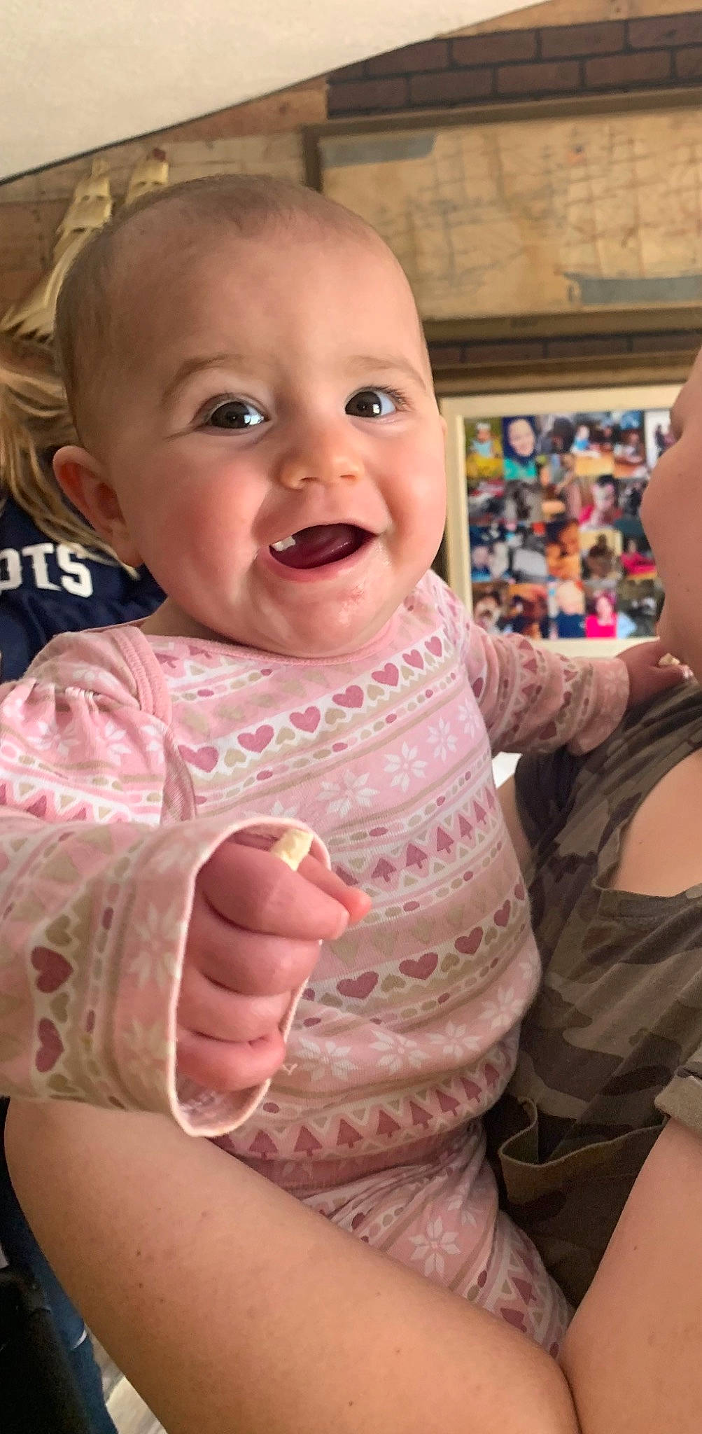 Julia joined the competition — help win amazing prizes! arm, baby_toddler_clothing, cheek, chin, ear, face, facial_expression, gesture, hand, happy, head, human_body, iris, lip, mouth, nose, organ, person, skin, sleeve