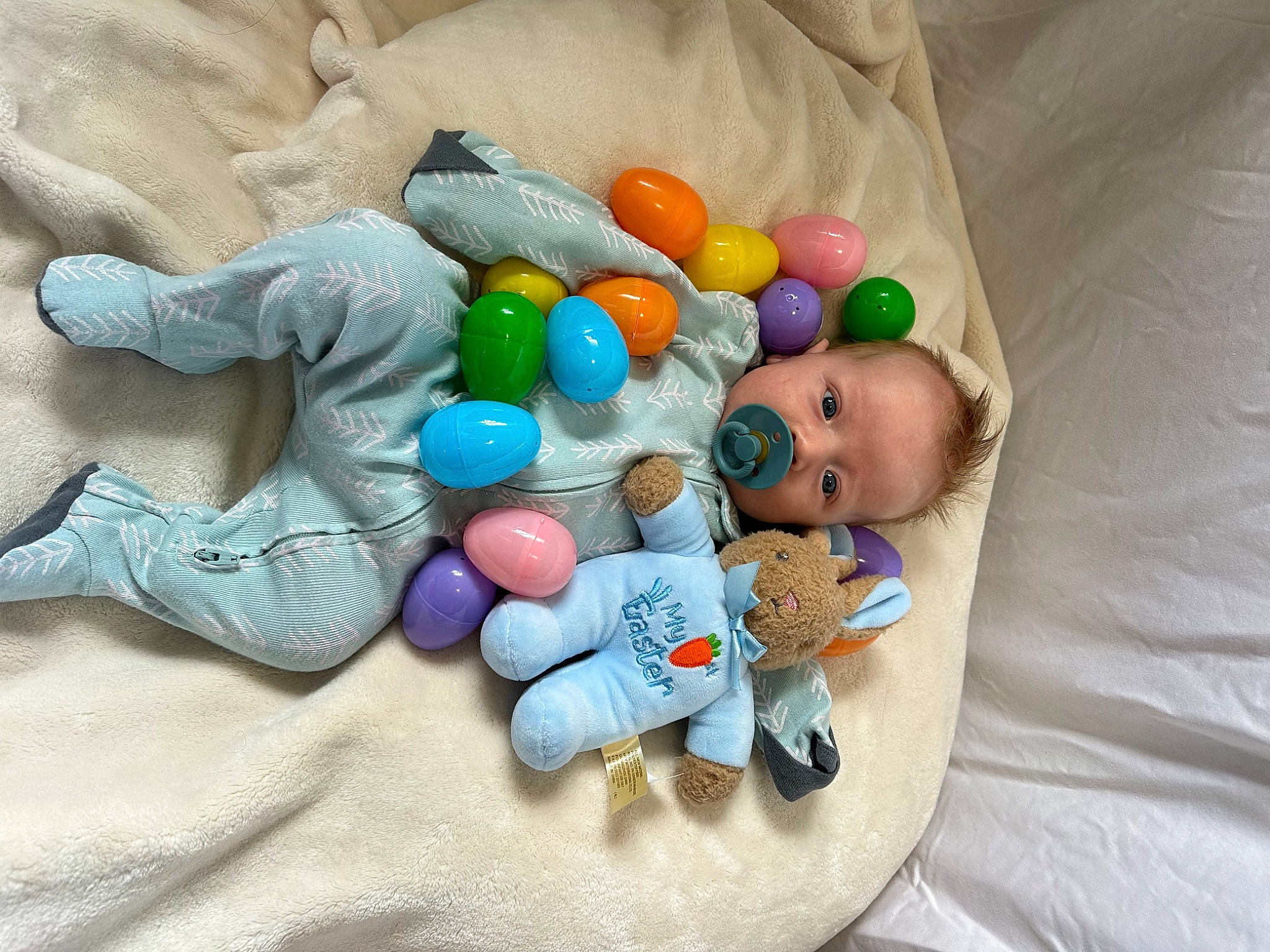 Colton joined the competition — help win amazing prizes! baby, baby_products, baby_toddler_clothing, baby_toys, button, child, comfort, infant_bed, linens, pattern, person, plastic, plush, room, sleeve, stuffed_toy, toddler, toy, wool