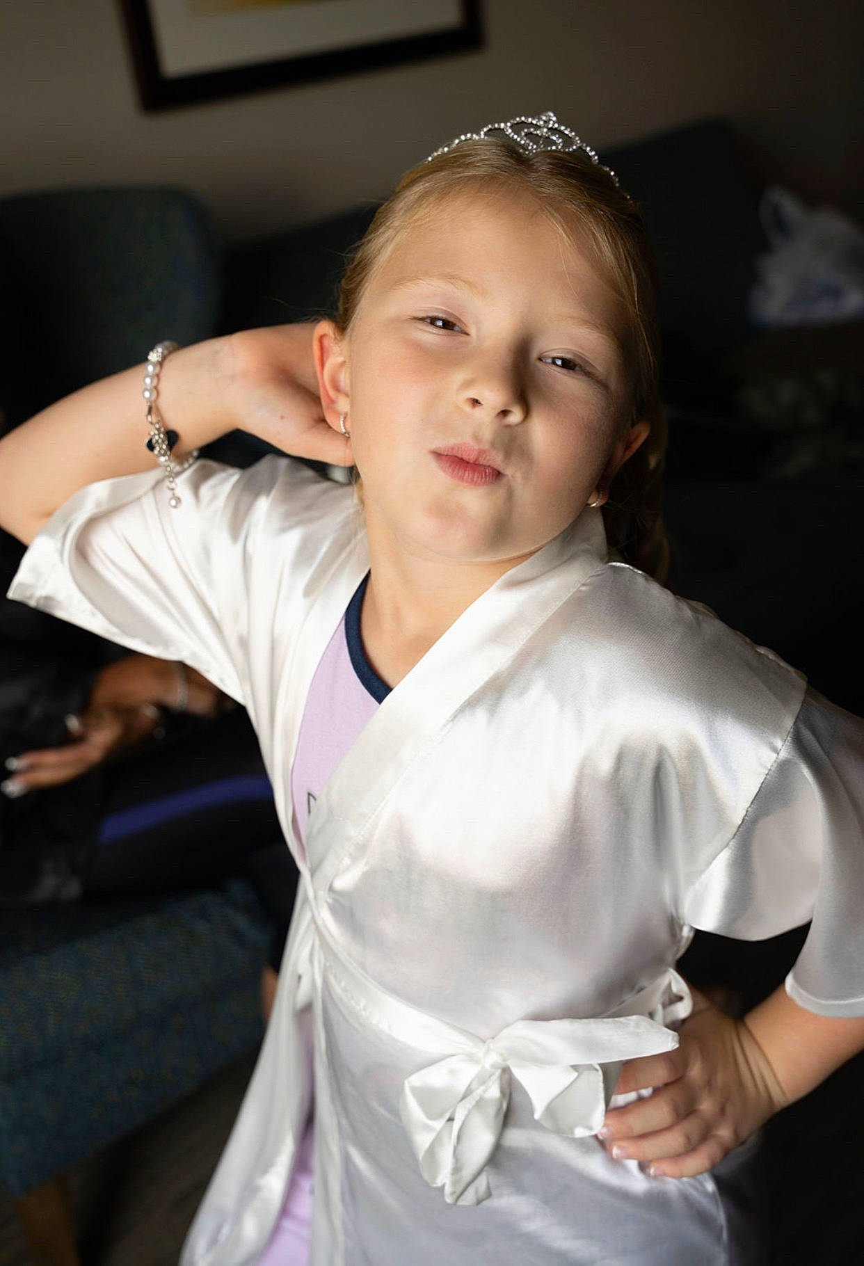 Gianna is registered to the contest to win money with this photo: arm, child, costume, person