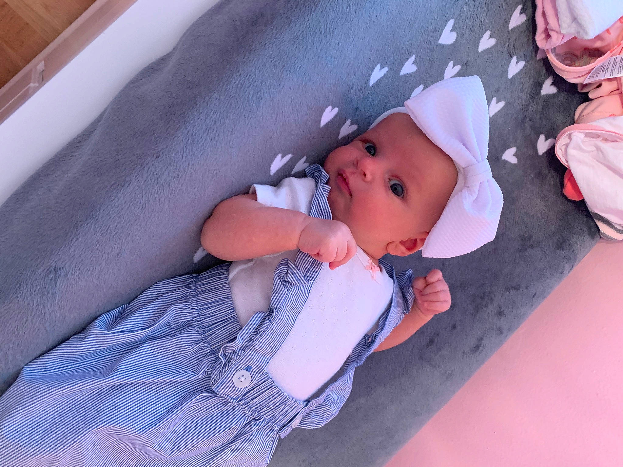 Adrianna joined the competition — help win amazing prizes! baby, baby_products, child, linens, person, pink, product, skin, toddler