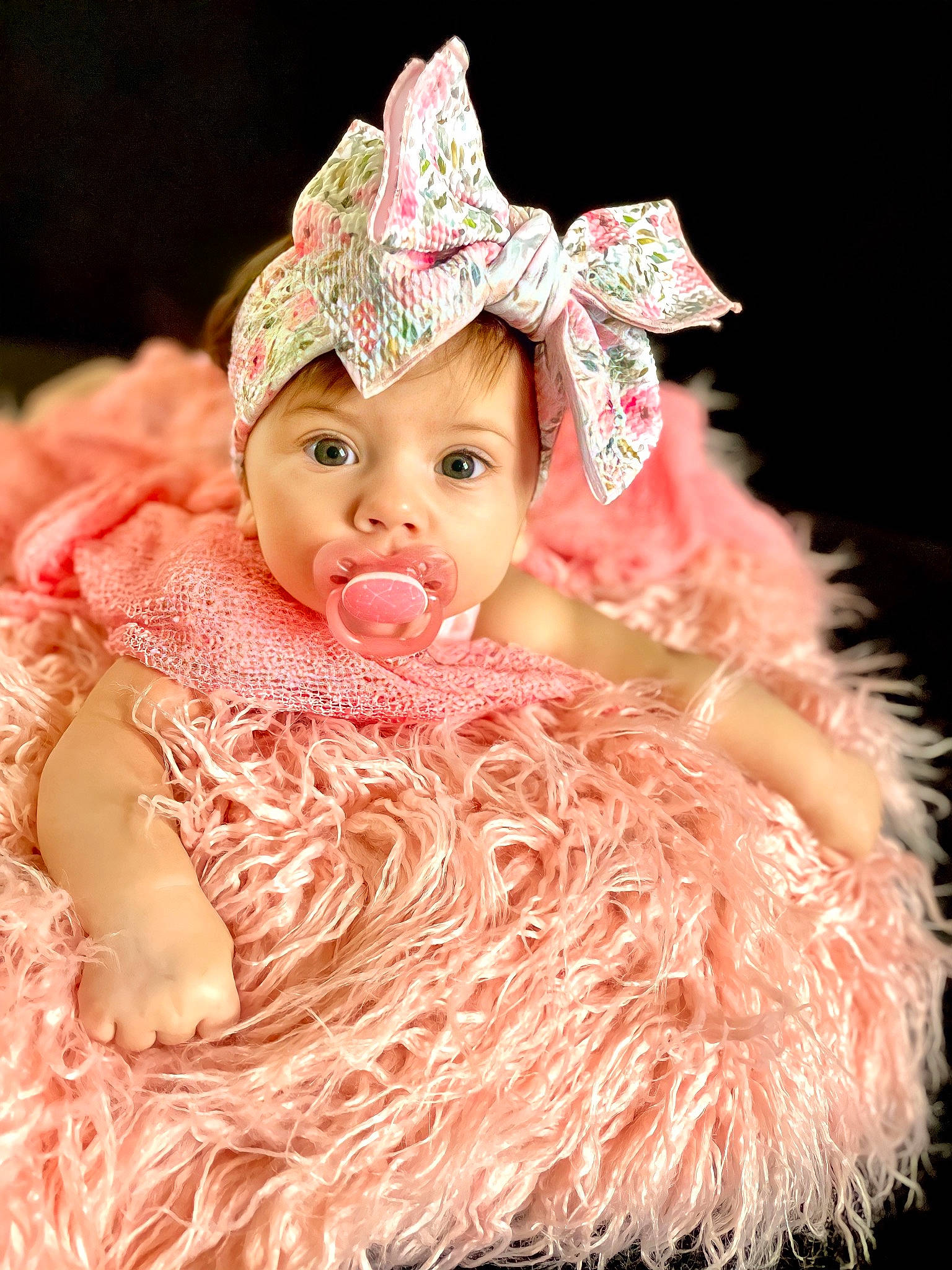Cora joined the competition — help win amazing prizes! baby, baby_toddler_clothing, cap, child, costume, costume_accessory, costume_hat, embellishment, event, fashion_accessory, fur, hair_accessory, happy, headgear, headpiece, headwear, magenta, peach, person, pink