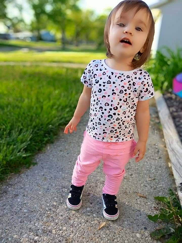 Maxine joined the competition — help win amazing prizes! asphalt, baby, baby_toddler_clothing, child, footwear, grass, happy, houseplant, leisure, magenta, pattern, people_in_nature, person, plant, sandal, shoe, sleeve, street_fashion, toddler, tree