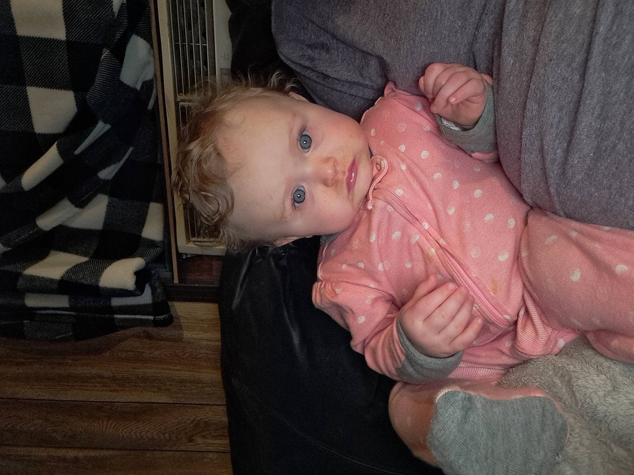 Heather is registered to the contest to win money with this photo: baby, baby_toddler_clothing, cheek, child, comfort, ear, eye, eyebrow, fun, gesture, human_body, iris, lip, mouth, nose, person, skin, sleeve, thumb, toddler