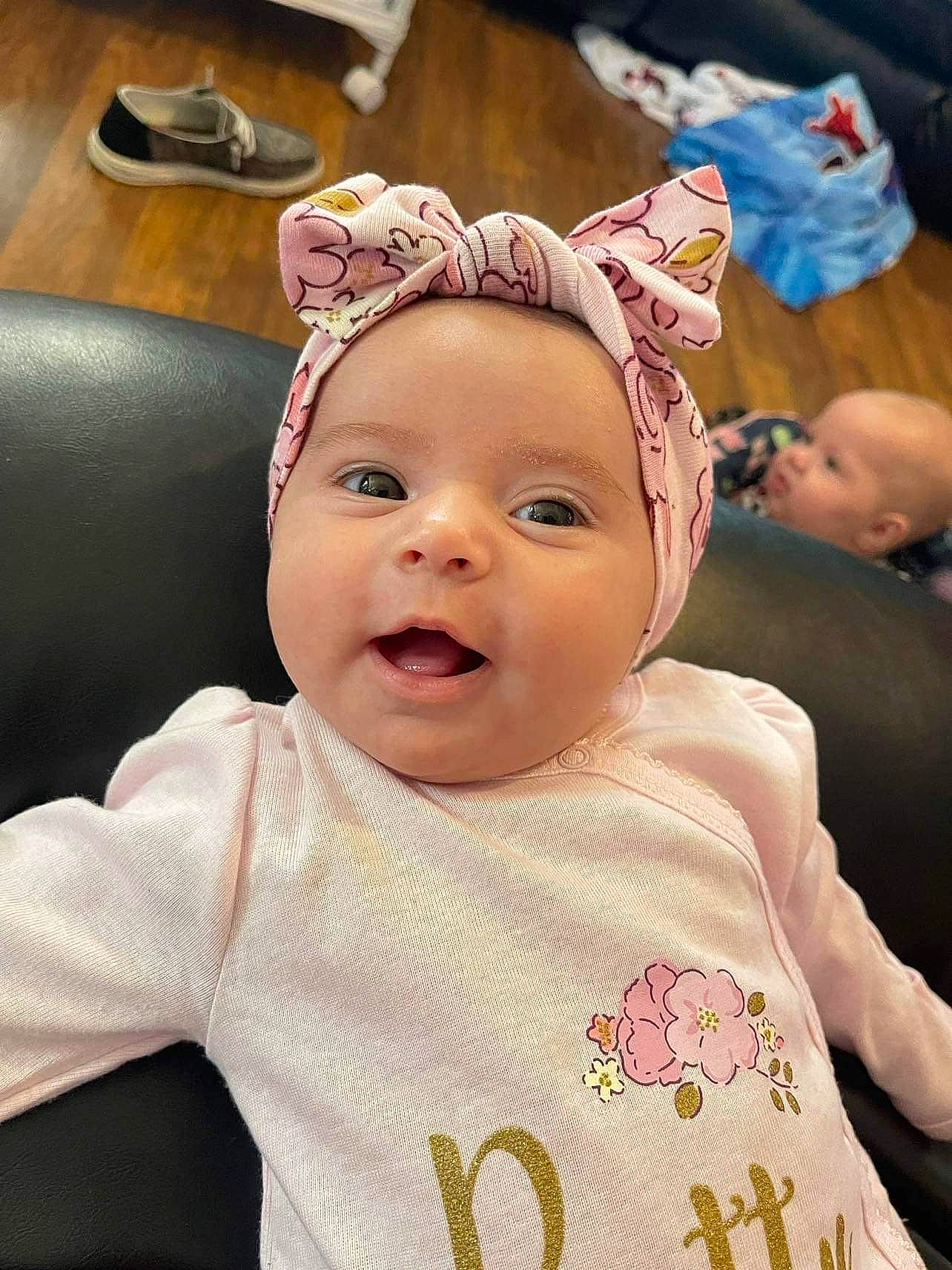 Labrea joined the competition — help win amazing prizes! baby, baby_toddler_clothing, cheek, child, chin, event, eye, eyelash, fun, happy, headband, headpiece, headwear, iris, lip, nose, person, pink, skin, sleeve