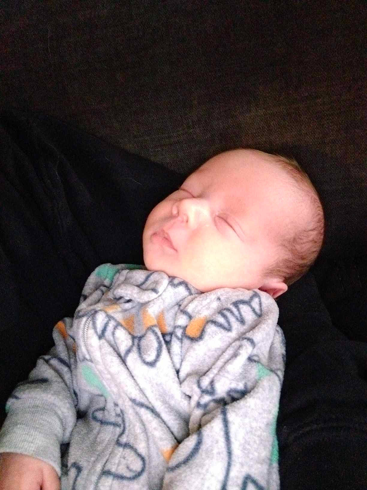 Dean joined the competition — help win amazing prizes! baby, baby_toddler_clothing, bedtime, cheek, child, comfort, darkness, eye, eyebrow, flash_photography, flesh, head, iris, linens, nose, person, room, sitting, sleep, sleeve