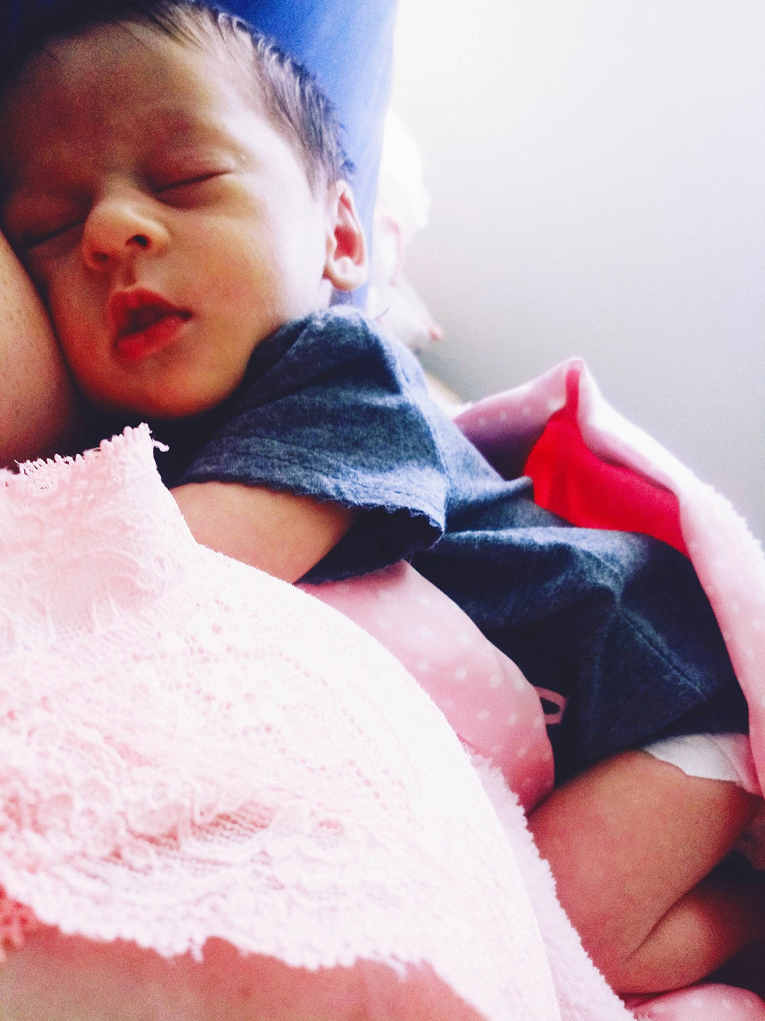 Isabella joined the competition — help win amazing prizes! arm, baby, beauty, blue, cheek, child, eye, face, head, human, joint, linens, lip, nose, outerwear, person, pink, shoulder, skin, textile