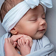 Kehlani joined the competition — help win amazing prizes! baby, bedtime, blanket, child, closeup, cozy, cute, feet, hands, headband, infant, newborn, peaceful, portrait, rest, skin, sleeping, soft, white_bow, wrapped