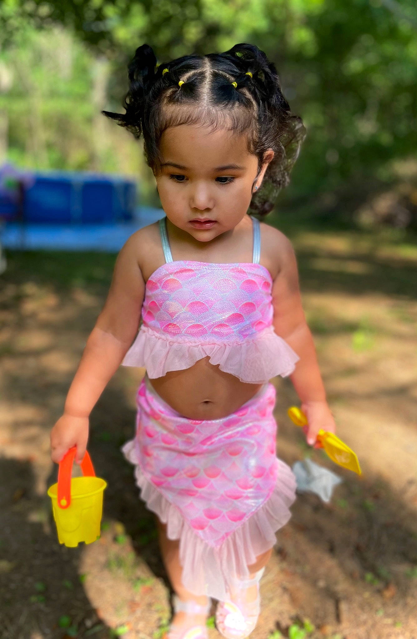 Alessandra joined the competition — help win amazing prizes! child, clothing, face, fun, grass, happy, head, leisure, magenta, people_in_nature, person, pink, plant, play, recreation, shorts, sitting, soil, toddler, vacation