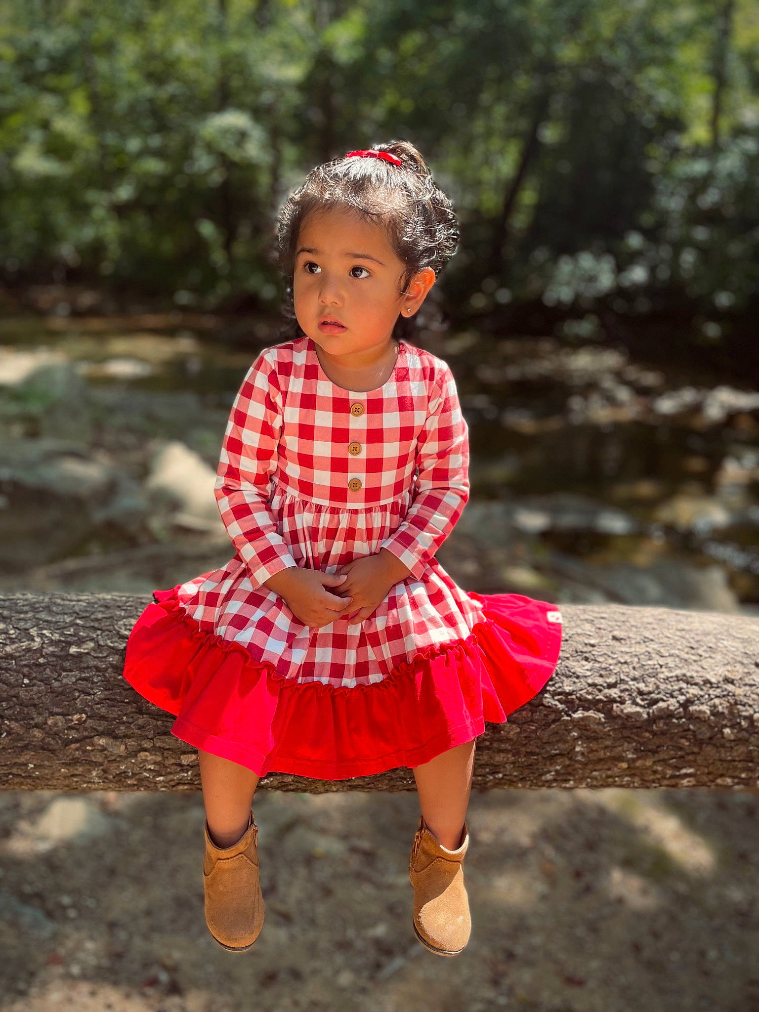 Alessandra is registered to the contest to win money with this photo: baby_toddler_clothing, beauty, child, costume, day_dress, dress, fashion_accessory, grass, happy, magenta, pattern, people_in_nature, person, pink, plaid, plant, sleeve, smile, tartan, toddler