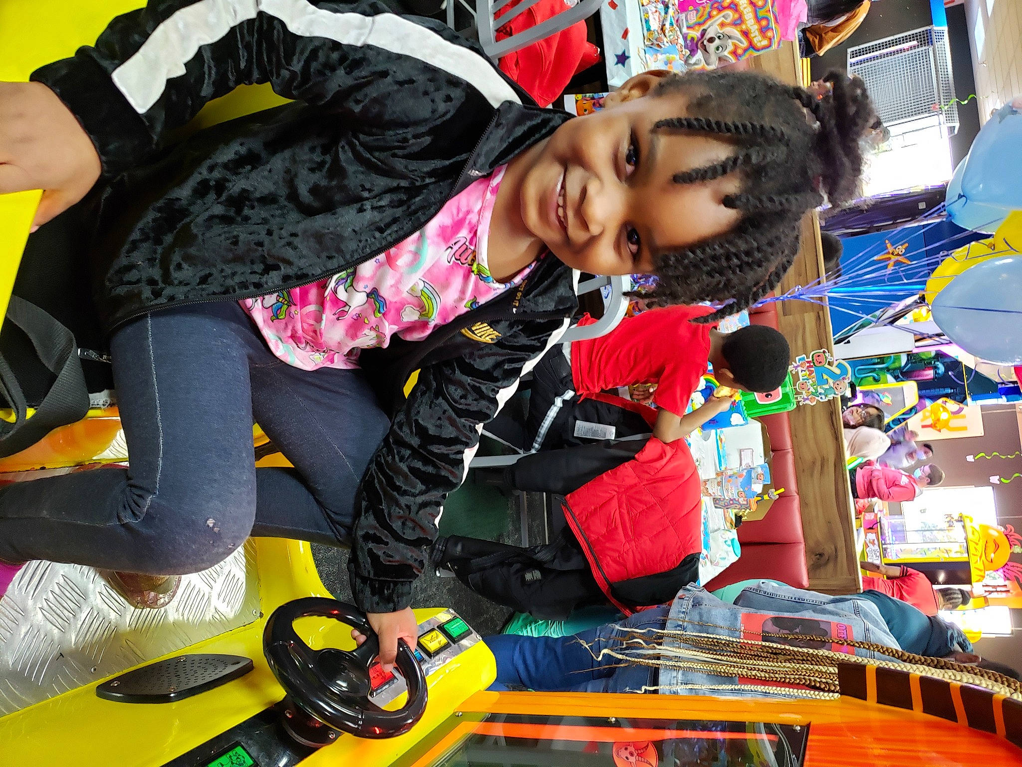 Cheyenne joined the competition — help win amazing prizes! bag, child, cool, event, fictional_character, fun, happy, joy, leisure, luggage_and_bags, person, personal_protective_equipment, play, recreation, smile, snapshot, thigh, toddler, toy, toy_vehicle