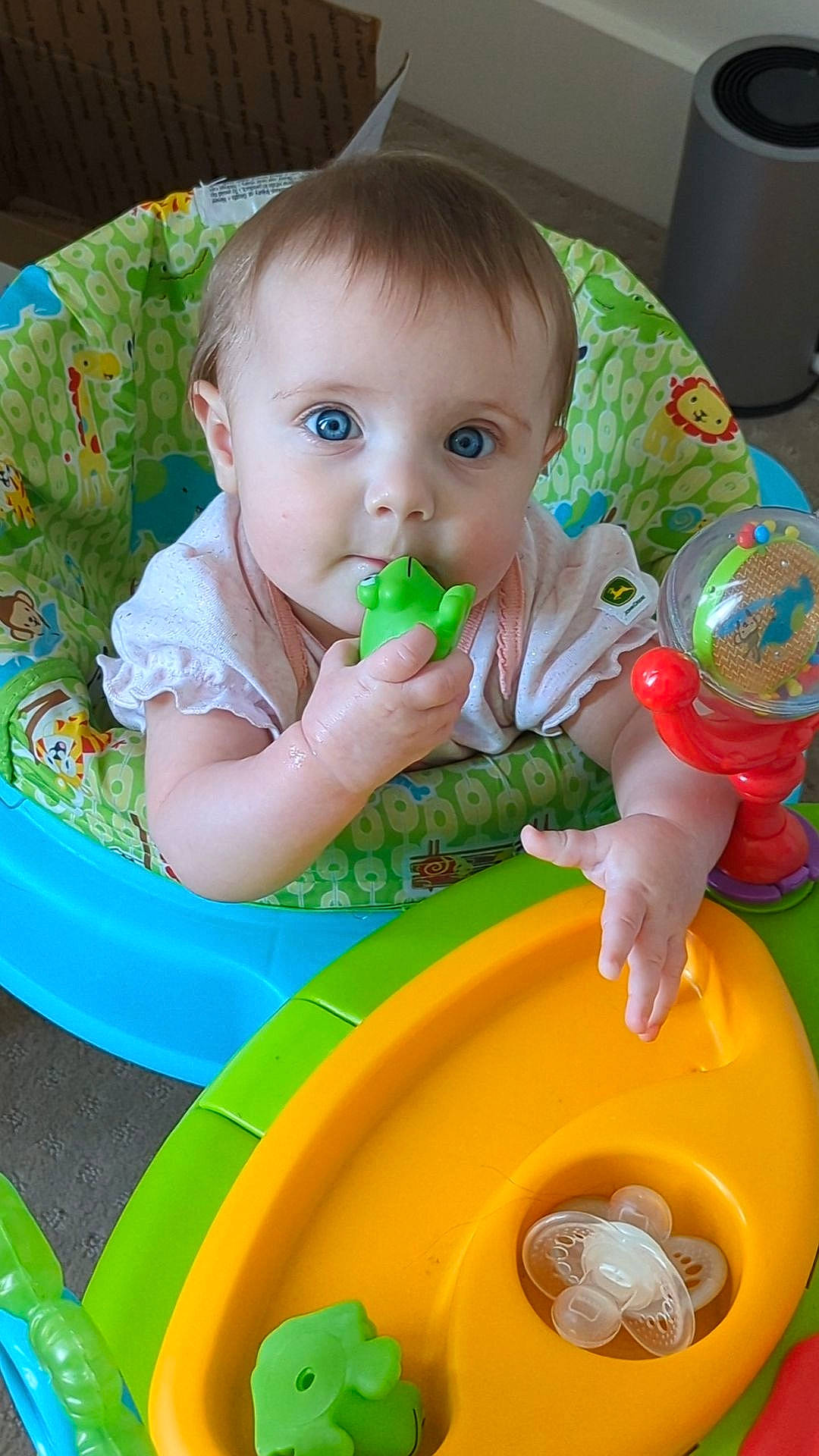 Kaizlee joined the competition — help win amazing prizes! baby, baby_playing_with_toys, baby_products, baby_toddler_clothing, baby_toys, bib, chair, cheek, child, fun, grass, happy, iris, leisure, mug, person, play, product, sitting, sweetness
