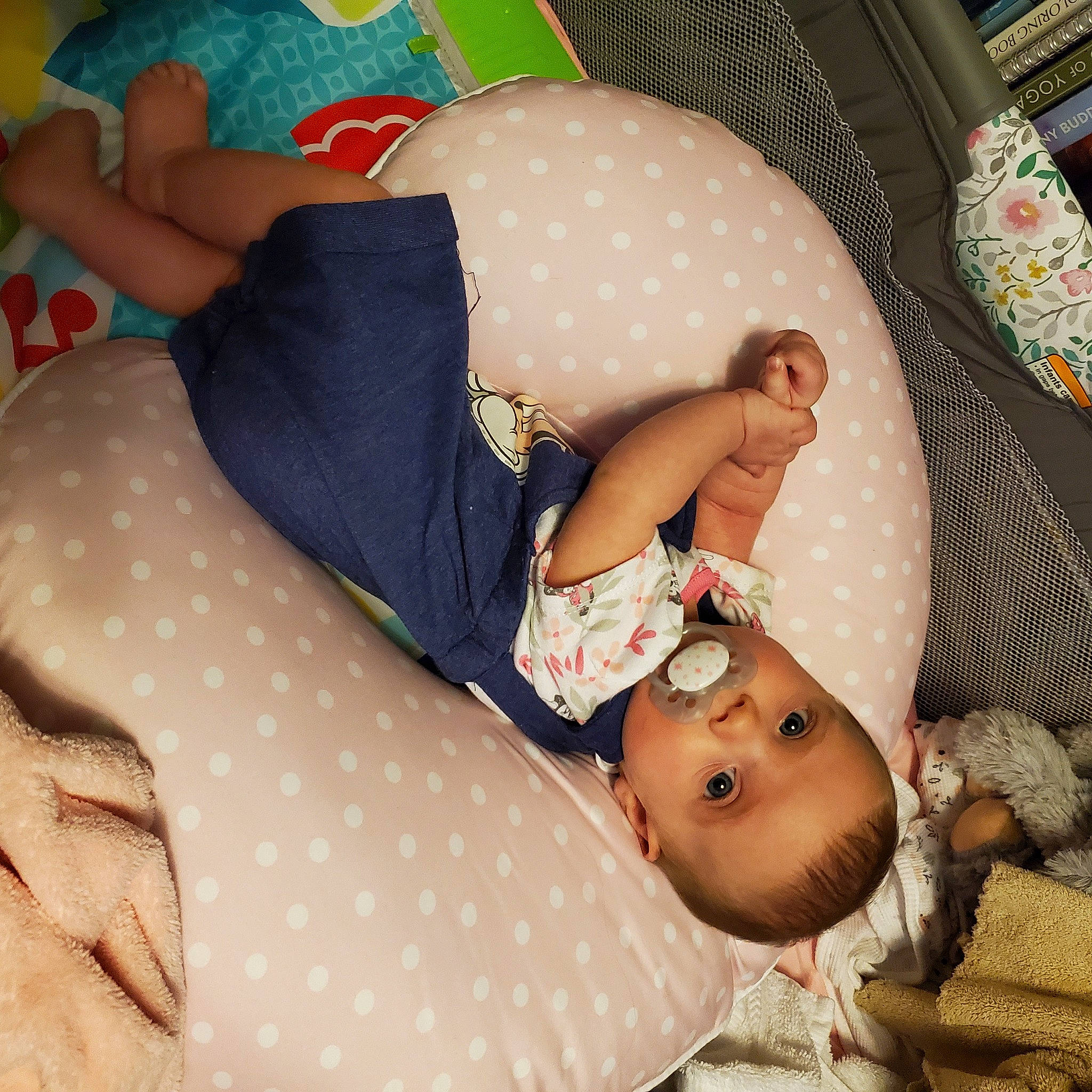 Kaizlee is registered to the contest to win money with this photo: abdomen, baby, baby_products, baby_sleeping, baby_toddler_clothing, bedding, bedtime, child, comfort, human_body, linens, nap, organ, pattern, person, plate, room, tableware, textile, thigh