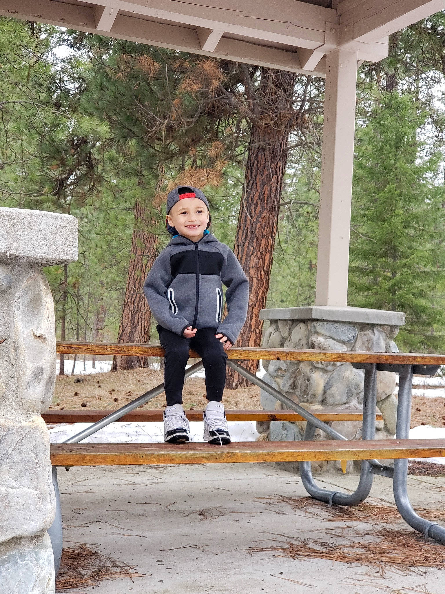 Caydence joined the competition — help win amazing prizes! child, furniture, house, joy, leisure, outerwear, person, plant, recreation, table, tree, vacation, wood