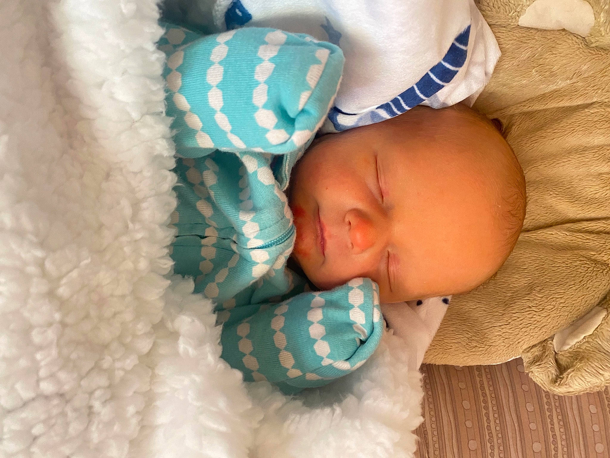 Kayden is registered to the contest to win money with this photo: azure, baby, baby_products, baby_sleeping, baby_toddler_clothing, bedding, bedtime, blanket, child, comfort, infant_bed, linens, nap, pattern, person, room, skin, sleep, textile, toddler
