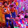 Luis joined the competition — help win amazing prizes! children, child, toddler, adult, birthday_party, balloons, cowboy_costume, cowboy_hat, cake, birthday_cake, party_table, party_hats, colorful, indoors, celebration, decorations, streamers, neon_lighting, toy_story, smiling