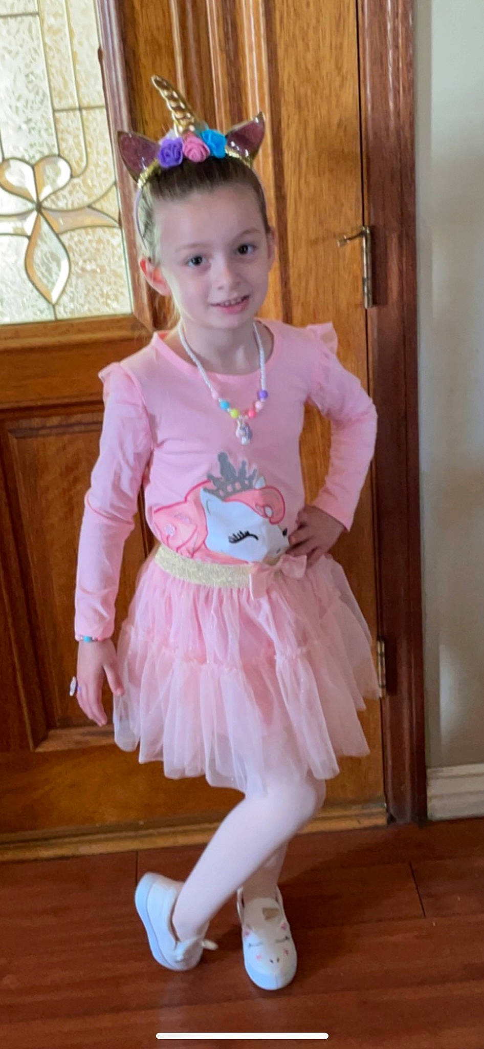 Nataly joined the competition — help win amazing prizes! baby_toddler_clothing, ballet_tutu, child, costume, day_dress, door, dress, embellishment, fashion_design, hairstyle, joy, magenta, pattern, peach, person, pink, ruffle, sleeve, t_shirt, toddler