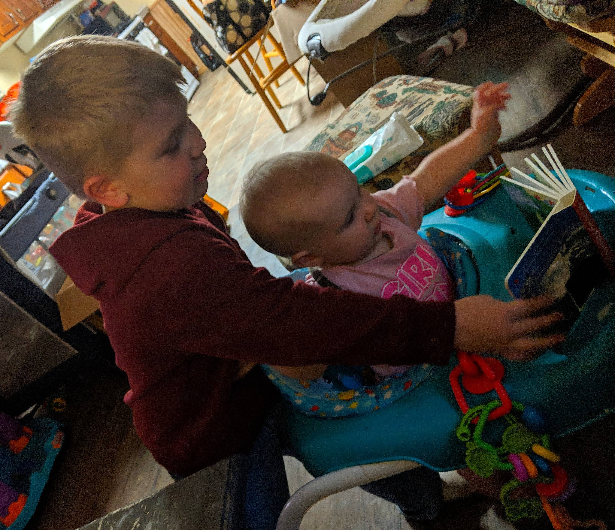 Wyatt is registered to the contest to win money with this photo: baby, child, male, person, play, product, smile, toddler, world