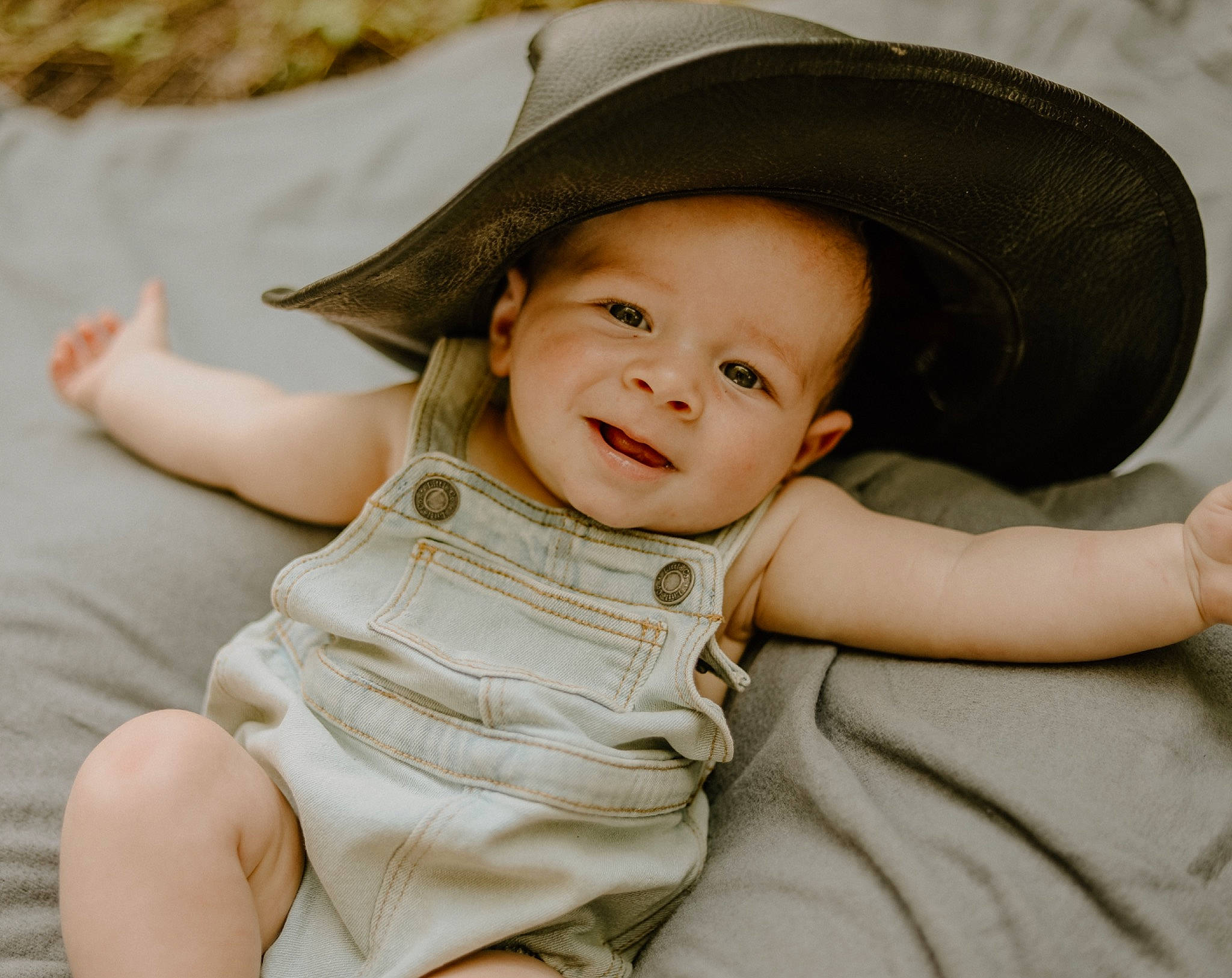 Bryer joined the competition — help win amazing prizes! baby, baby_toddler_clothing, cap, cheek, chin, comfort, eye, fedora, flash_photography, happy, hat, headgear, joy, lip, mammal, person, skin, sleeve, smile, sun_hat