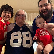 Luna joined the competition — help win amazing prizes! accessories, adult, baby, ball, clothing, face, female, football, glasses, head, people, person, photography, portrait, shirt, soccer, soccerball, sport, t_shirt, woman