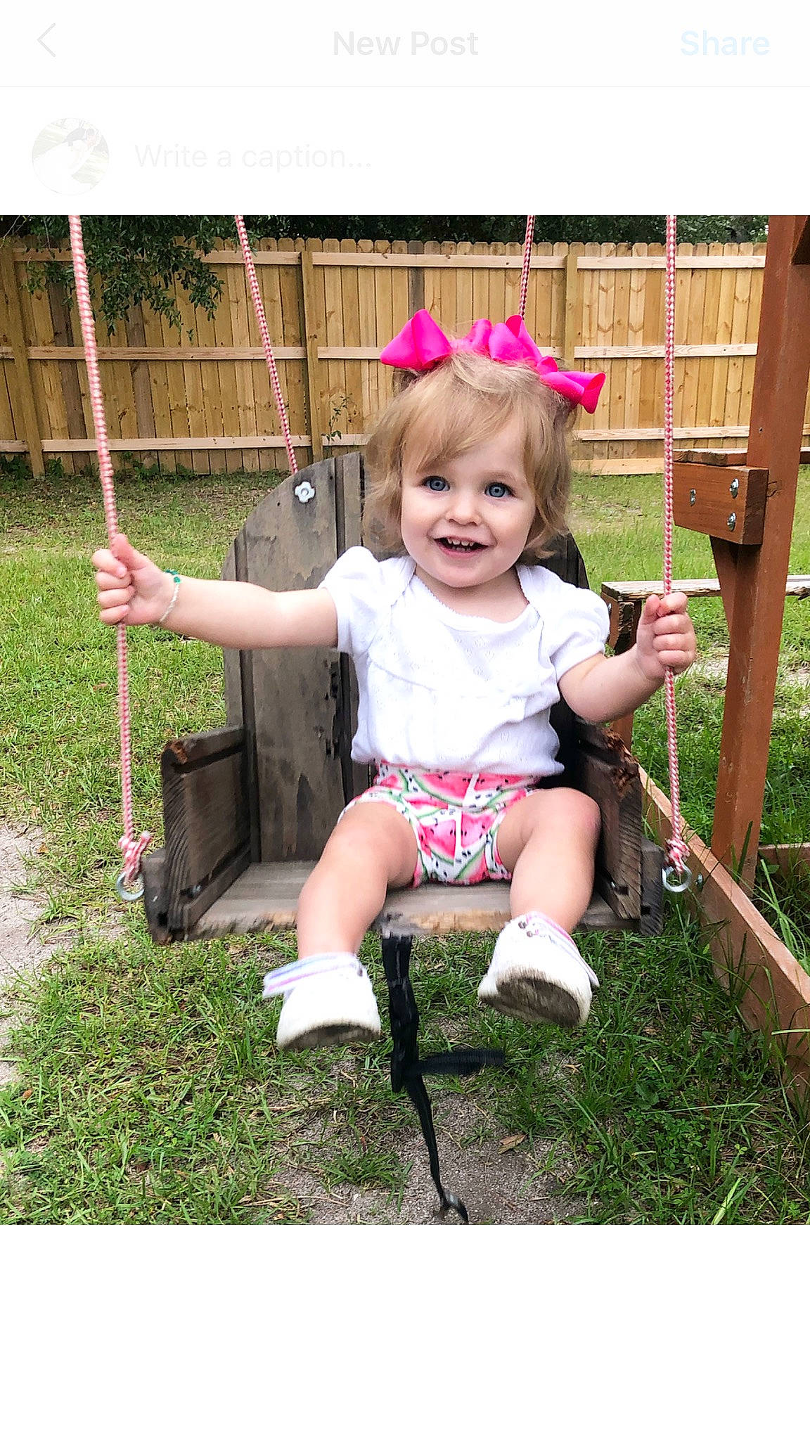 Felicity joined the competition — help win amazing prizes! child, fun, happy, joy, outdoor_play_equipment, person, play, playground, smile, swing, toddler