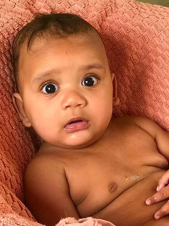 Kameron is registered to the contest to win money with this photo: baby, beauty, cheek, child, chin, close_up, eye, eyebrow, face, forehead, head, lip, mouth, muscle, neck, nose, person, photography, skin, stomach