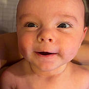 Jackson is registered to the contest to win money with this photo: baby, infant, face, smile, eyes, skin, cute, child, person, portrait, closeup, young, happy, expression, head, mouth, cheeks, indoors, human, newborn